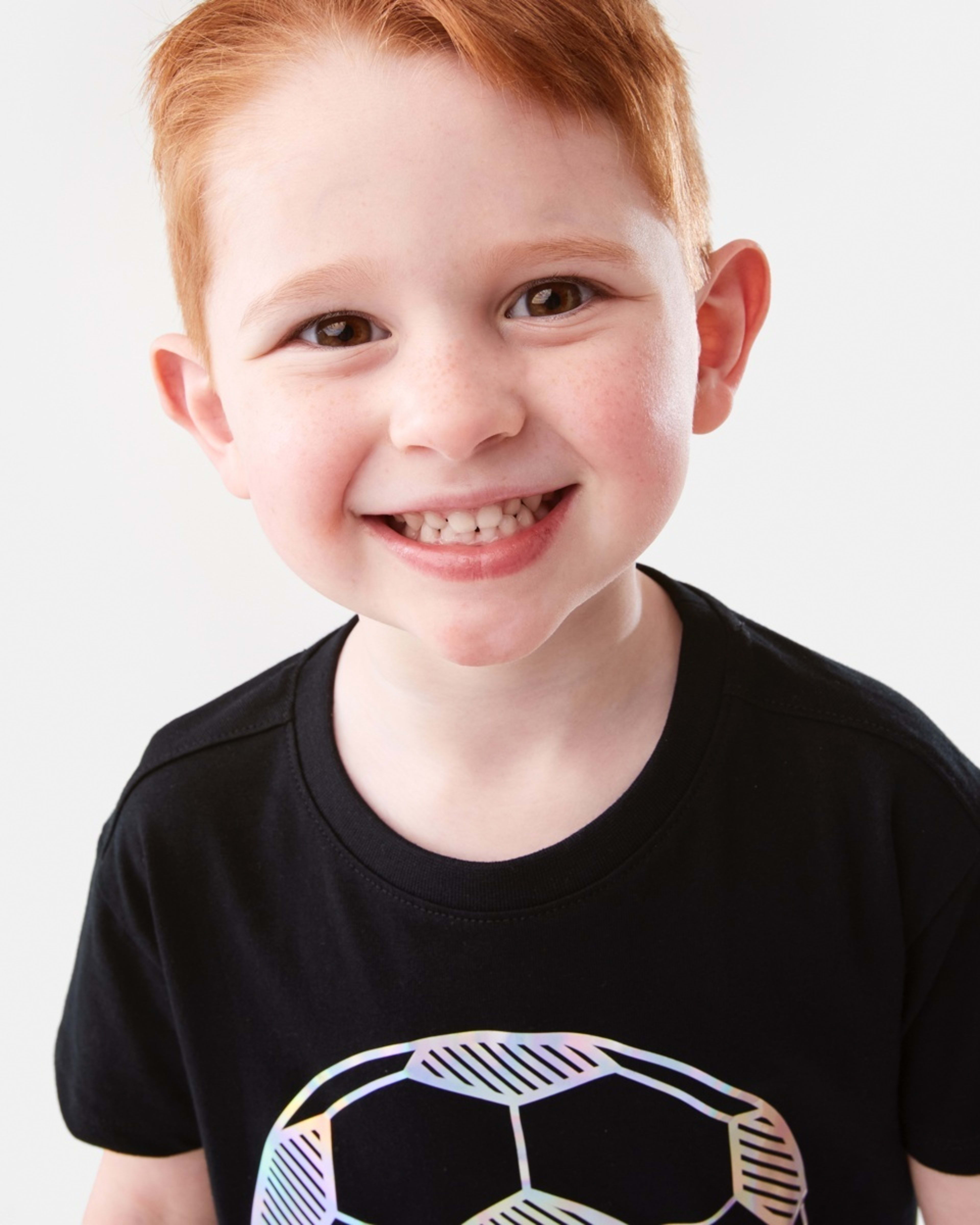 3 Mirror Foil Print T-shirt Blk Soccr, 3 of 8