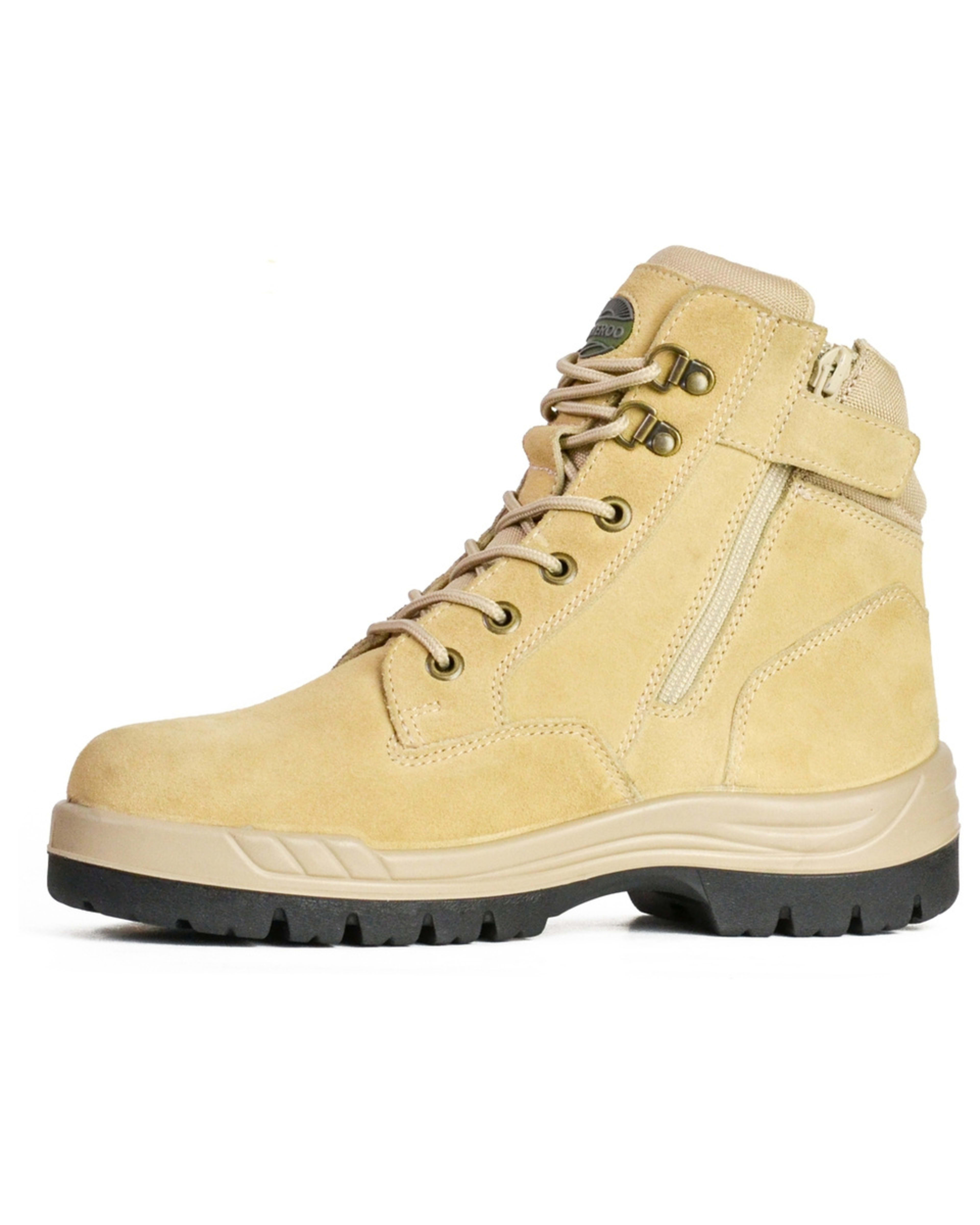 2 Side Zip Viking Work Boots Beige Sand, 2 of 3