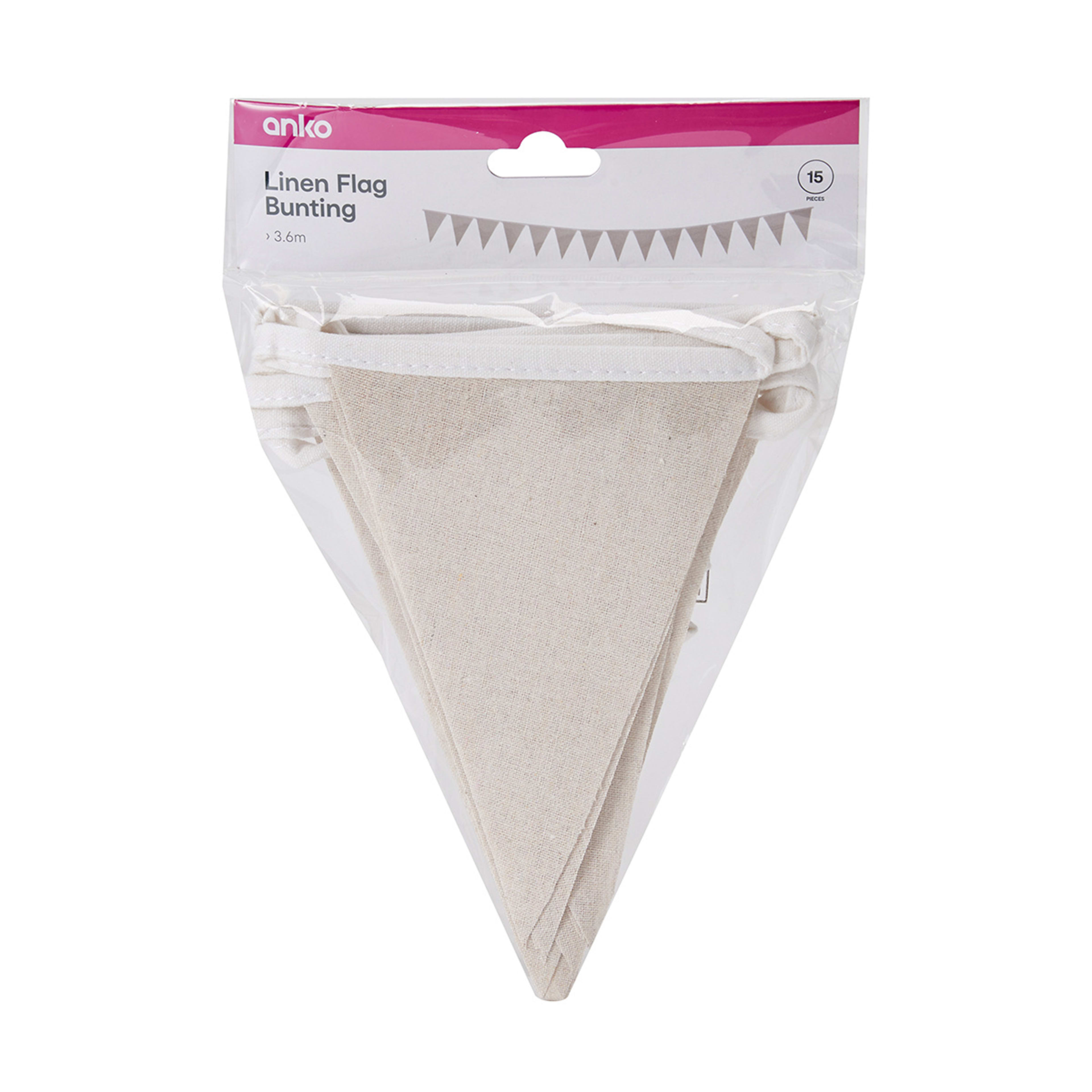 4 Linen Flag Bunting, 4 of 4