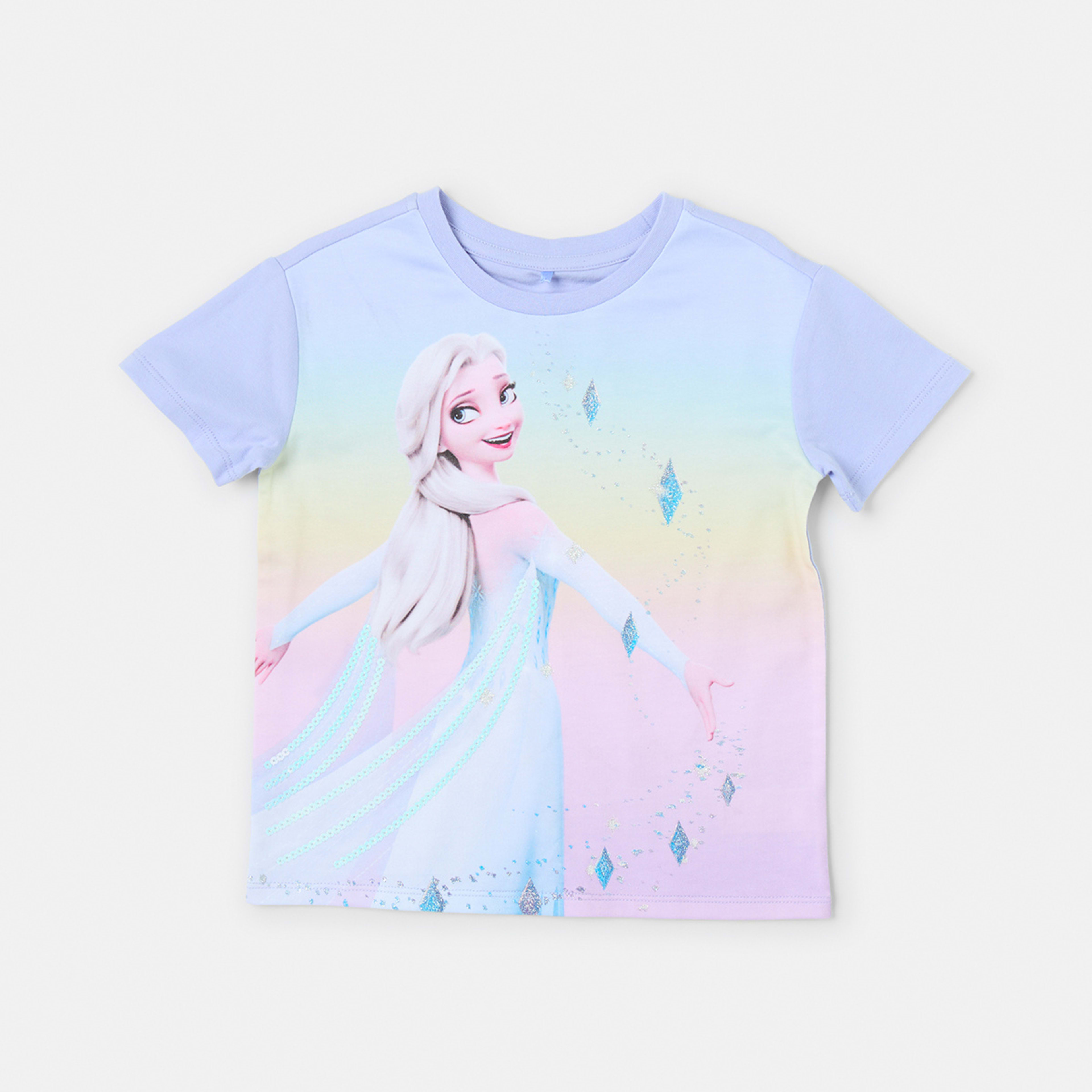 7 Frozen Elsa License T-Shirt Elsa Let It Go With Sequins, 7 of 8