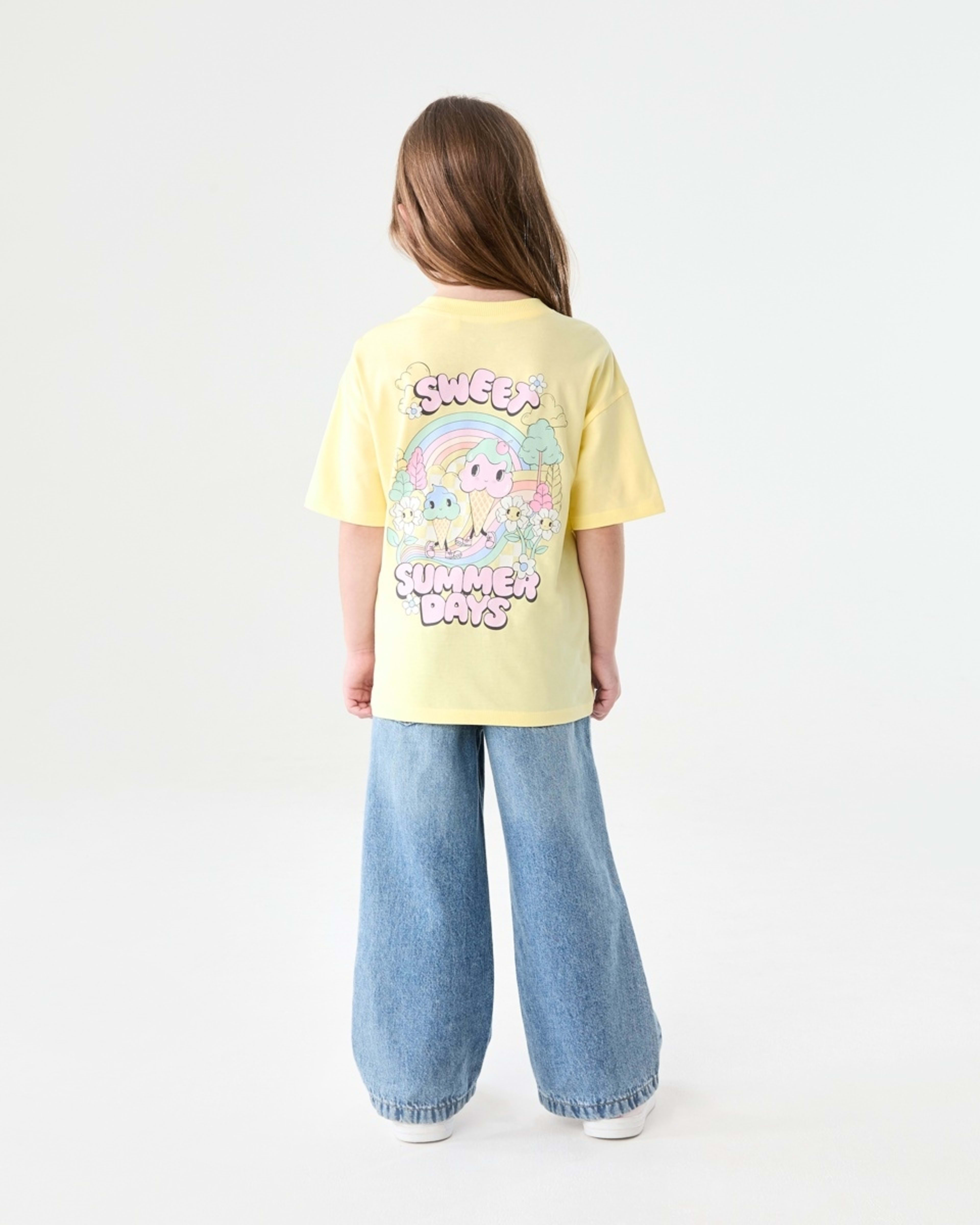 7 Short Sleeve Oversized Print T-shirt SWEET SUMMER DAYS BUTTER, 7 of 7