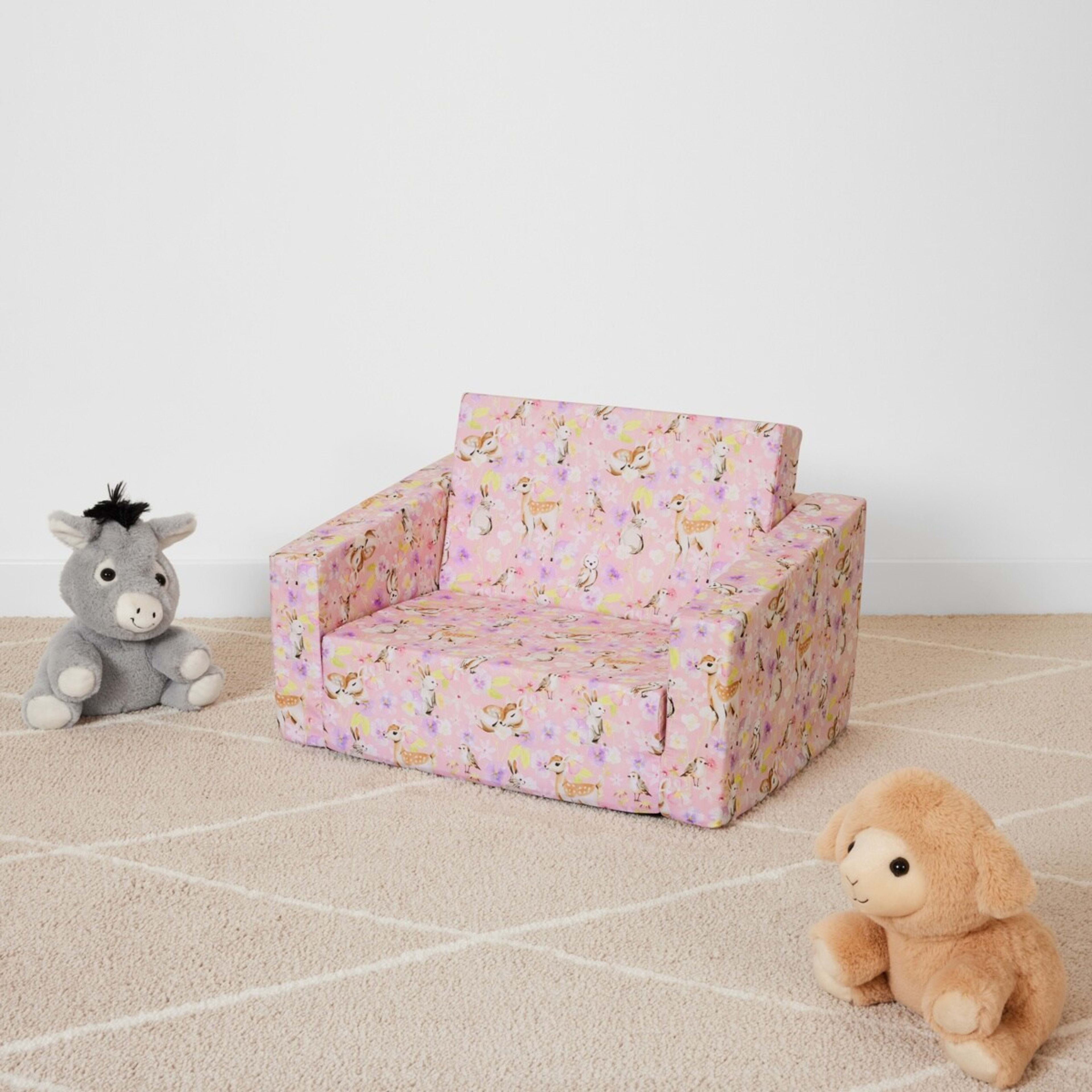 1 Animal Flipout Kids Sofa - Pink, 1 of 10