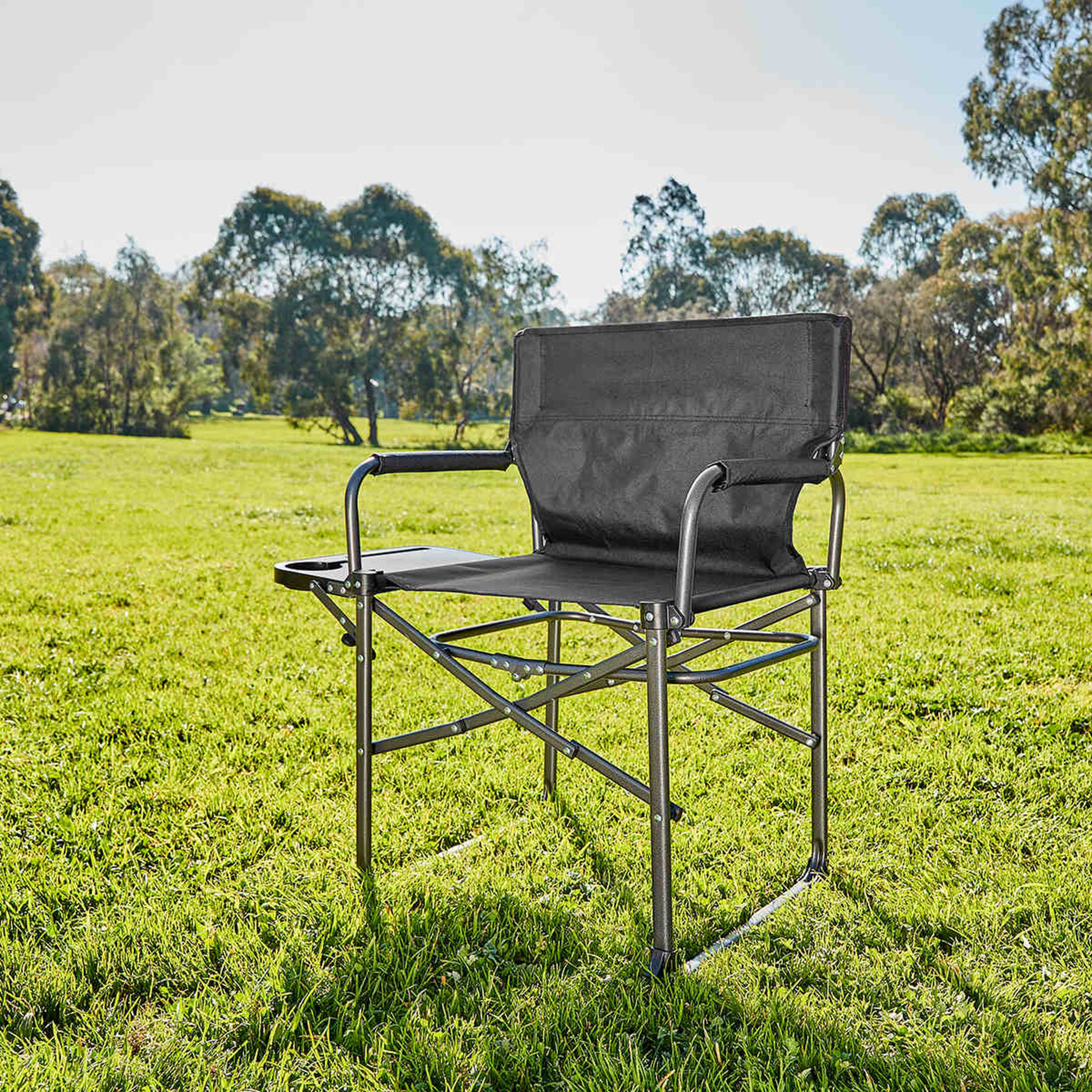 1 Director's Chair with Side Table - Black, 1 of 10