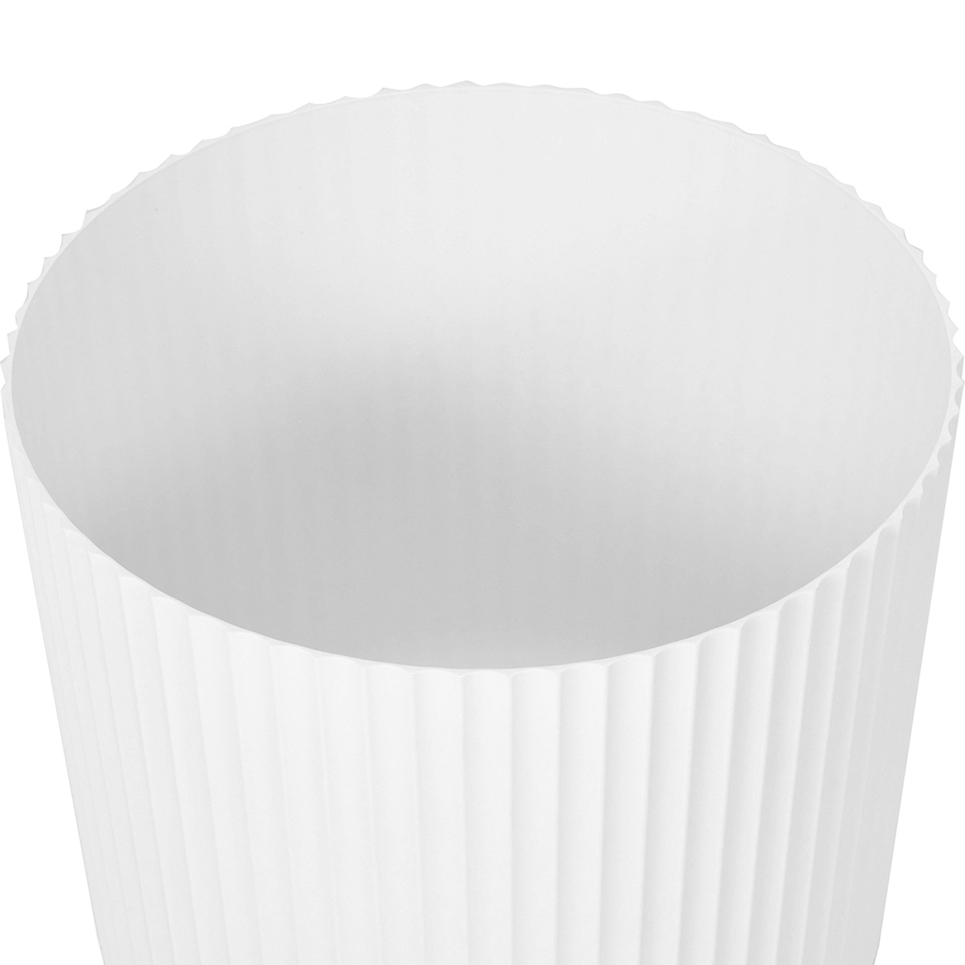 4 38cm Linear Plastic Pot - White, 4 of 5