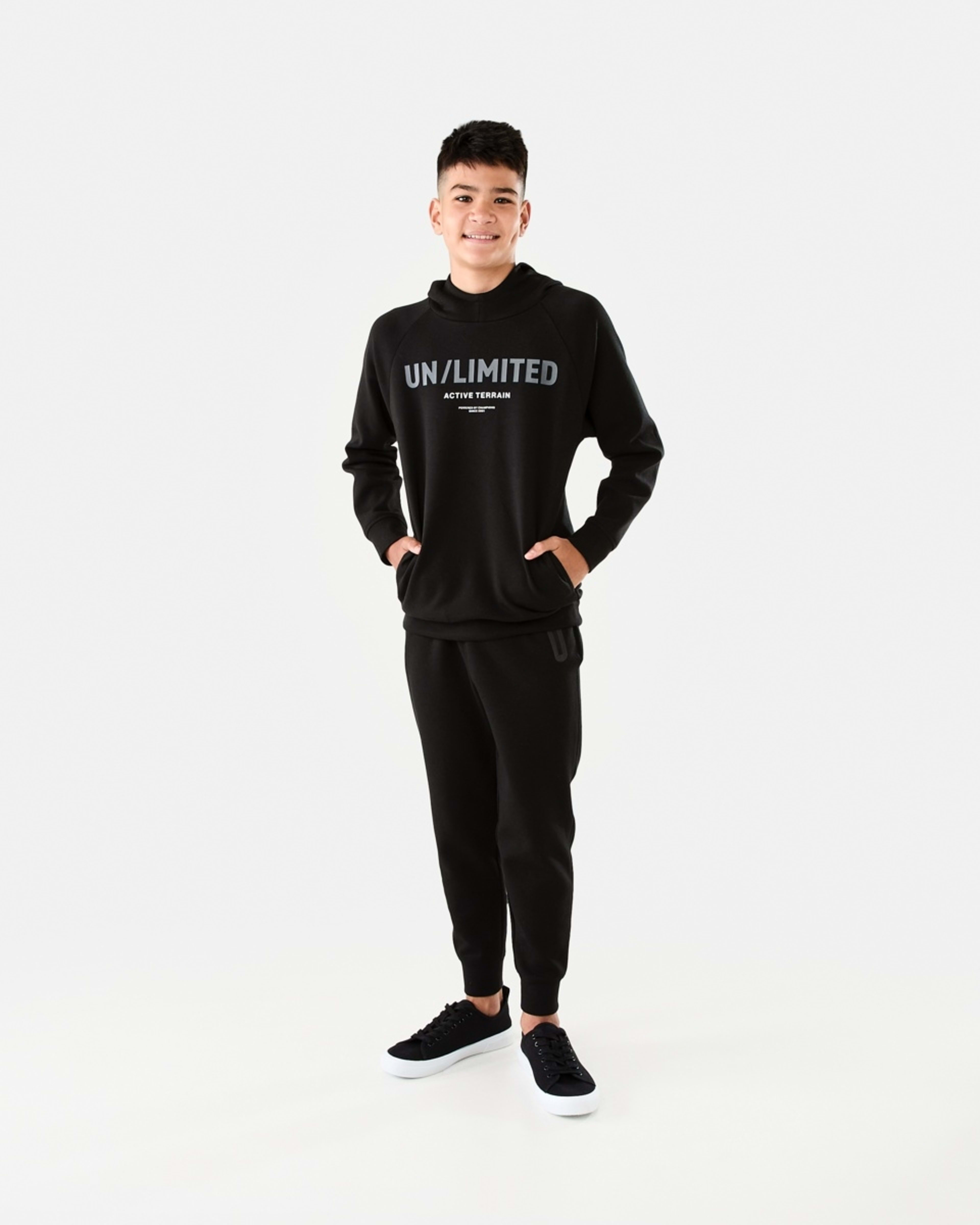 6 Active Kids Print Hoodie Unlimited Terrain Black, 6 of 9