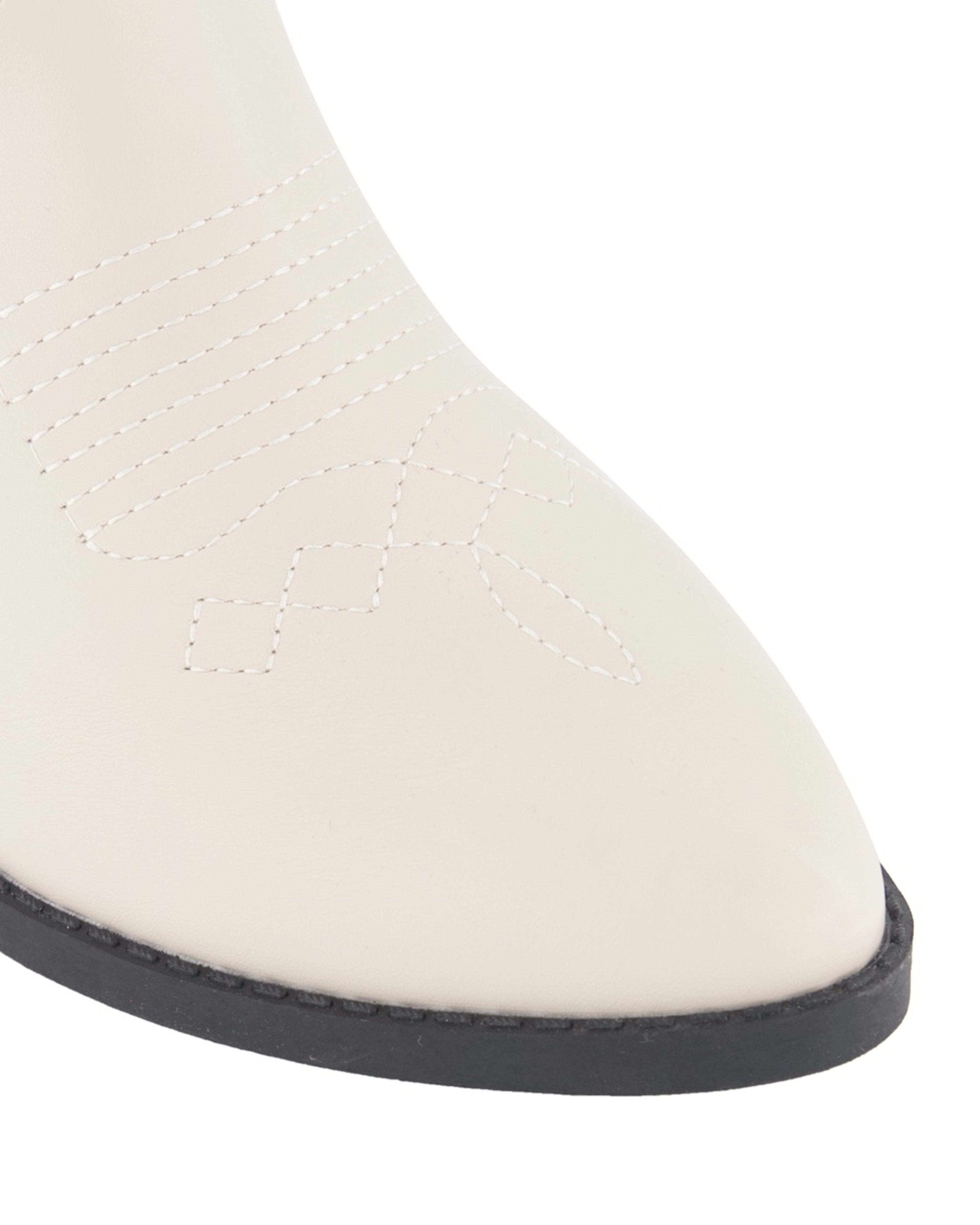 4 Senior Western Boots Cream, 4 of 4