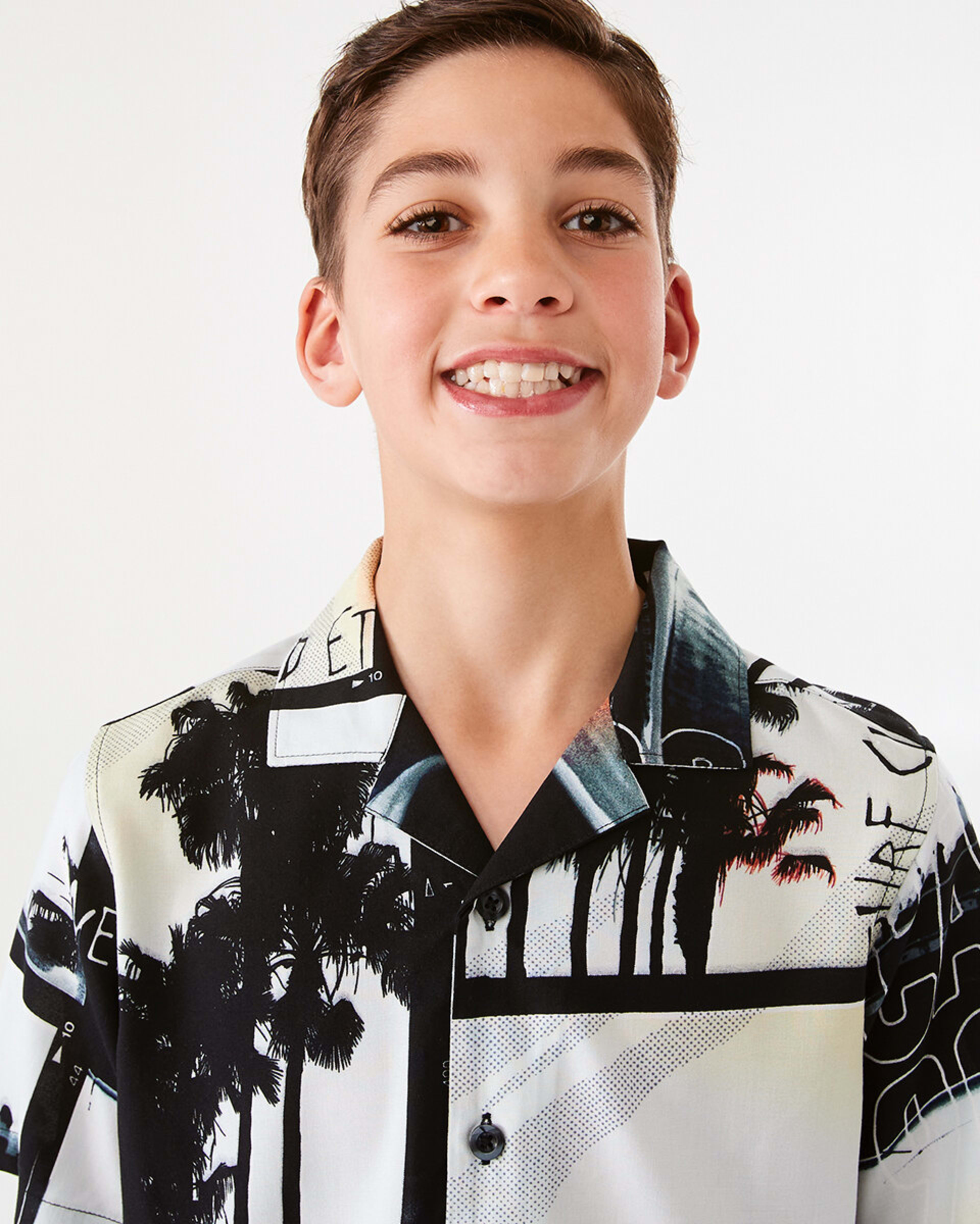 3 Short Sleeve Resort Shirt Wht Plmskt, 3 of 9