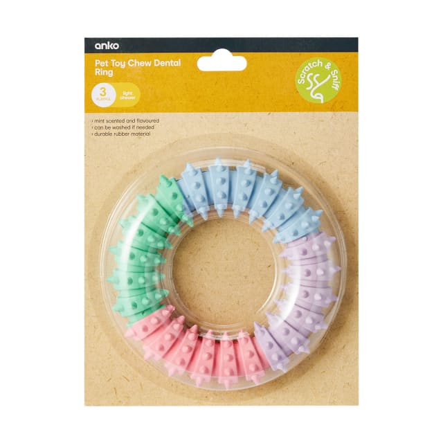 Pet Toy Chew Dental Ring Kmart