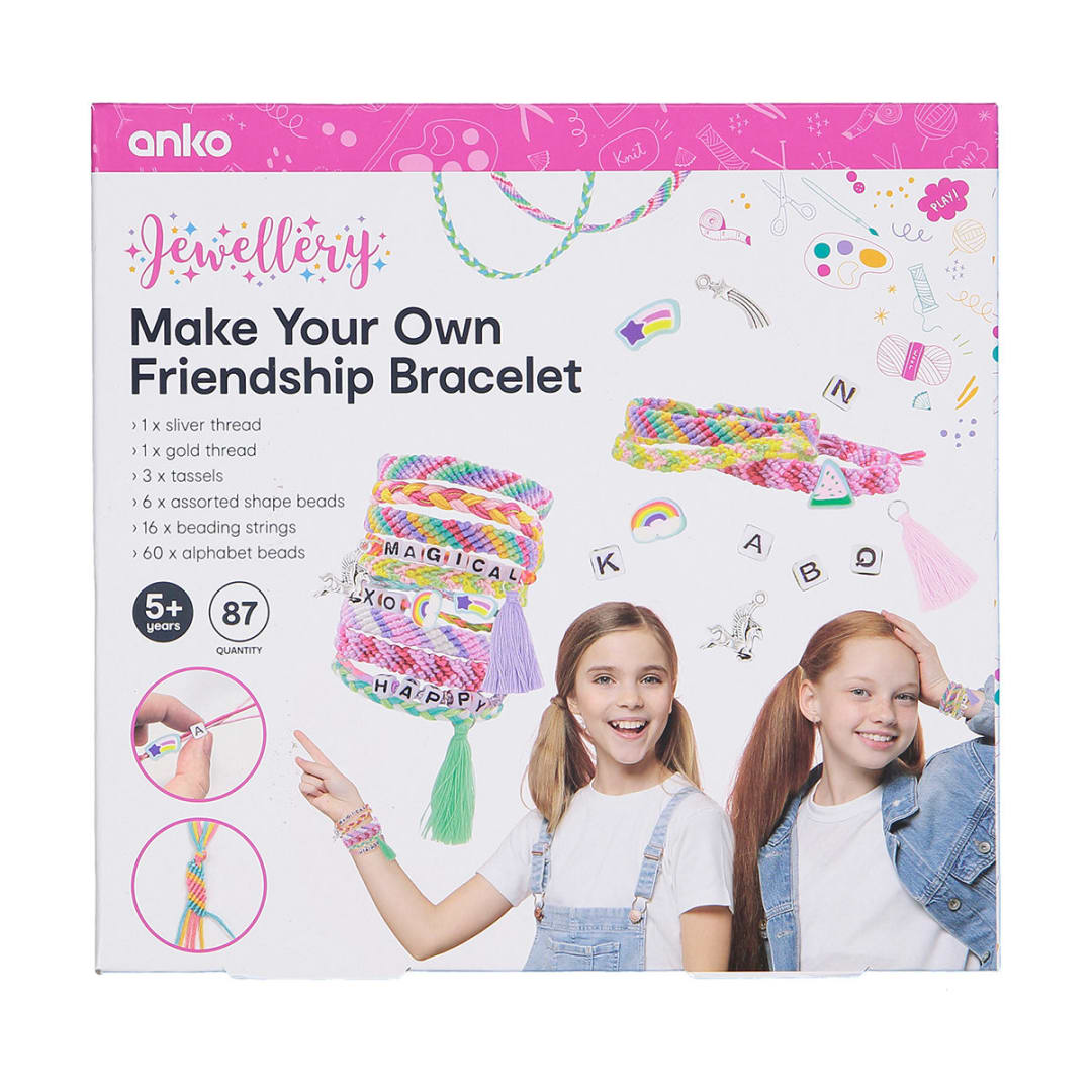 87 Piece Make Your Own Friendship Bracelet Kmart