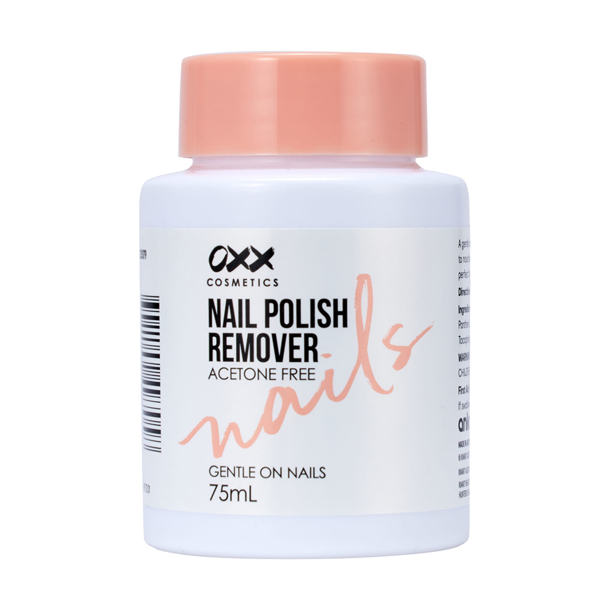 OXX Cosmetics Acetone Free Nail Polish Remover Panthenol, Vitamin E and Jojoba Oil Kmart