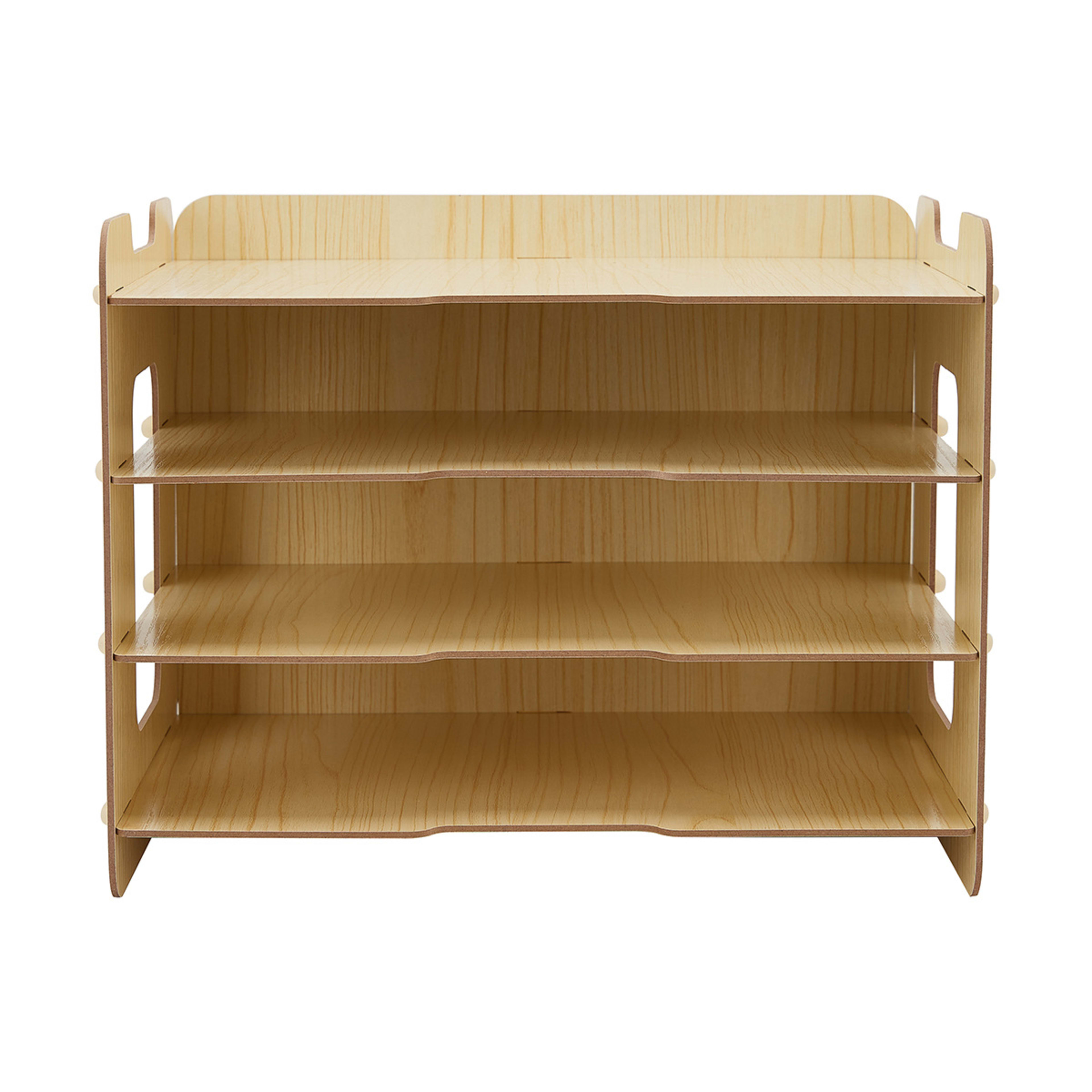6 Shelf Desk Organiser - Wood Look, 6 of 9