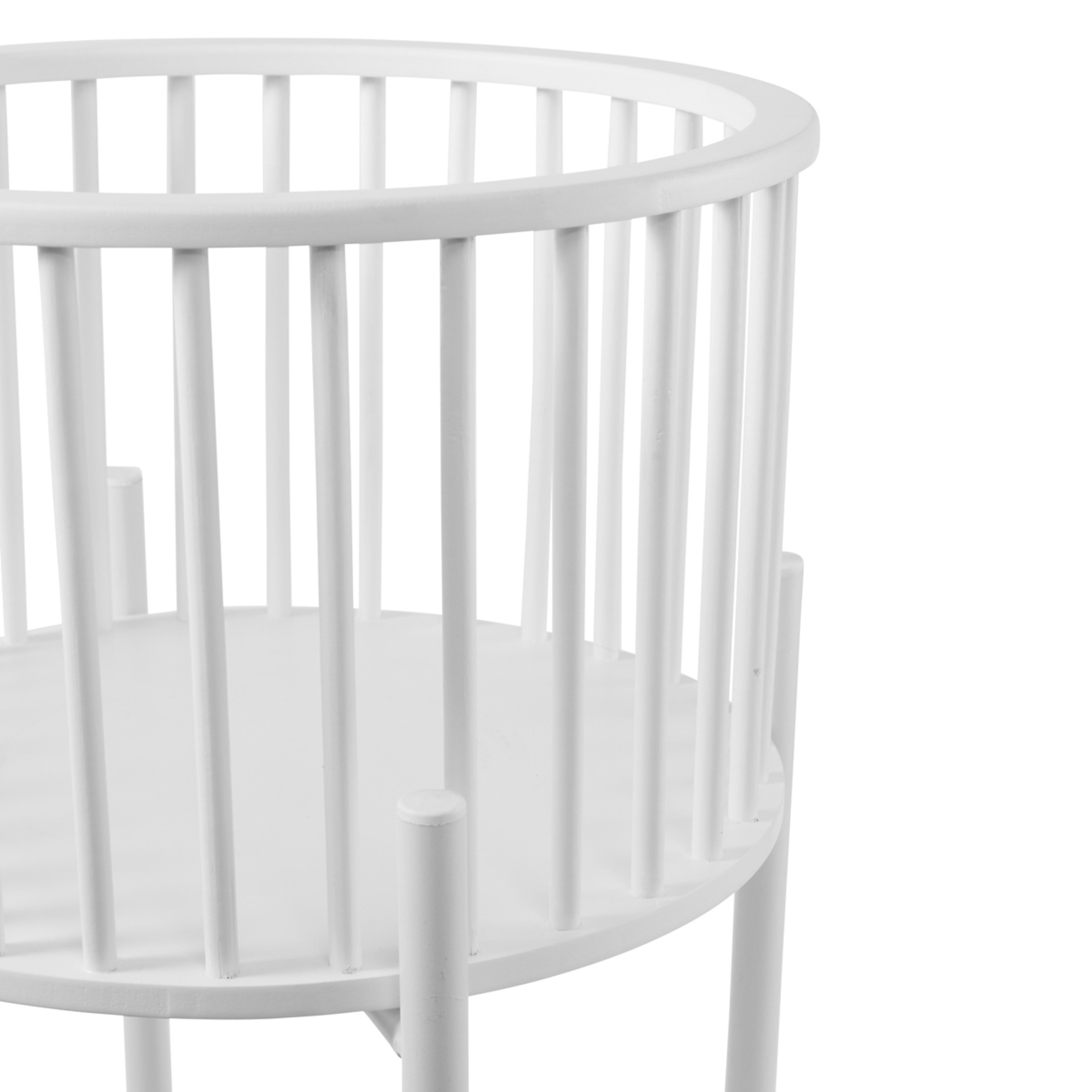 6 White Slatted Pot Holder, 6 of 7