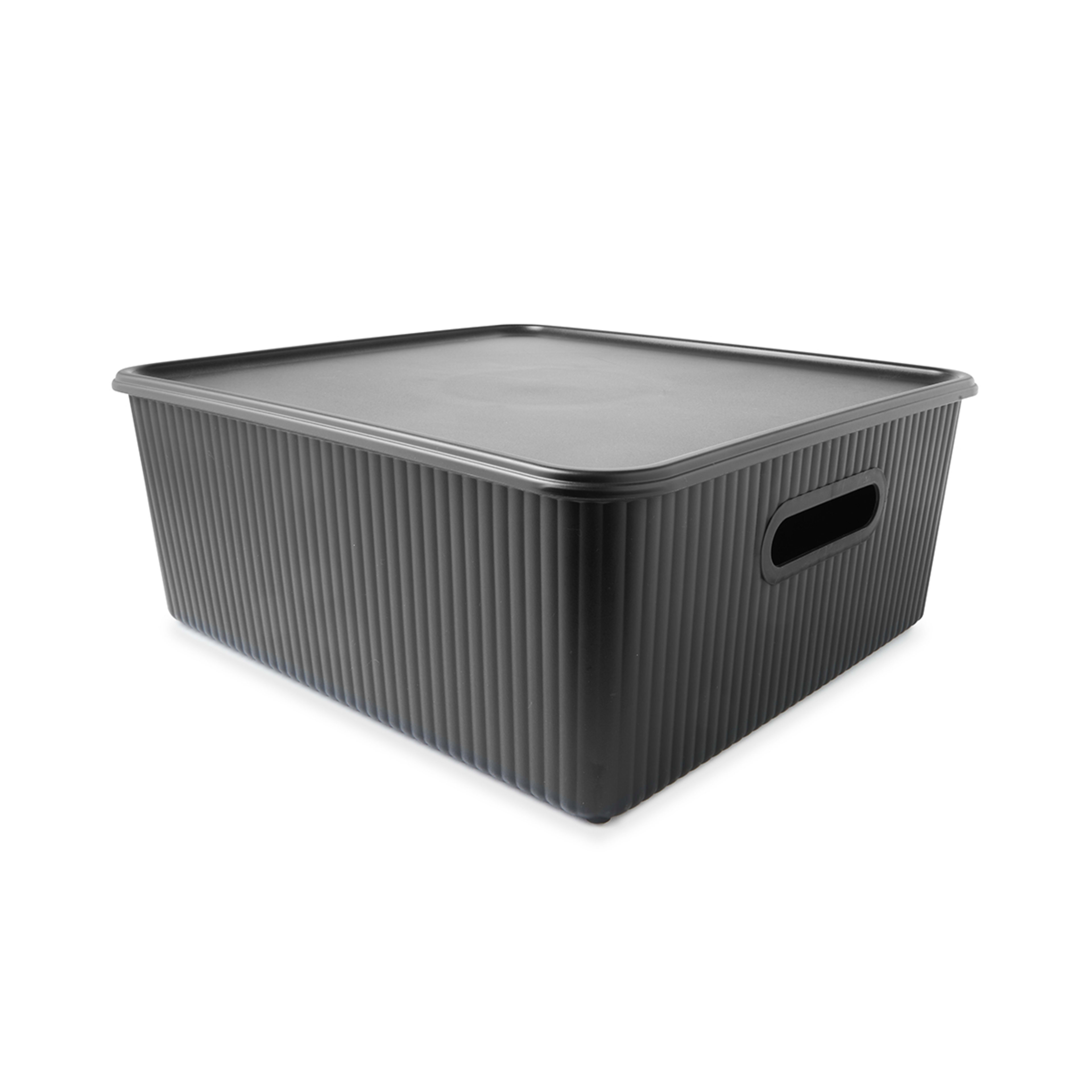 2 19L Ribbed Container - Black, 2 of 10