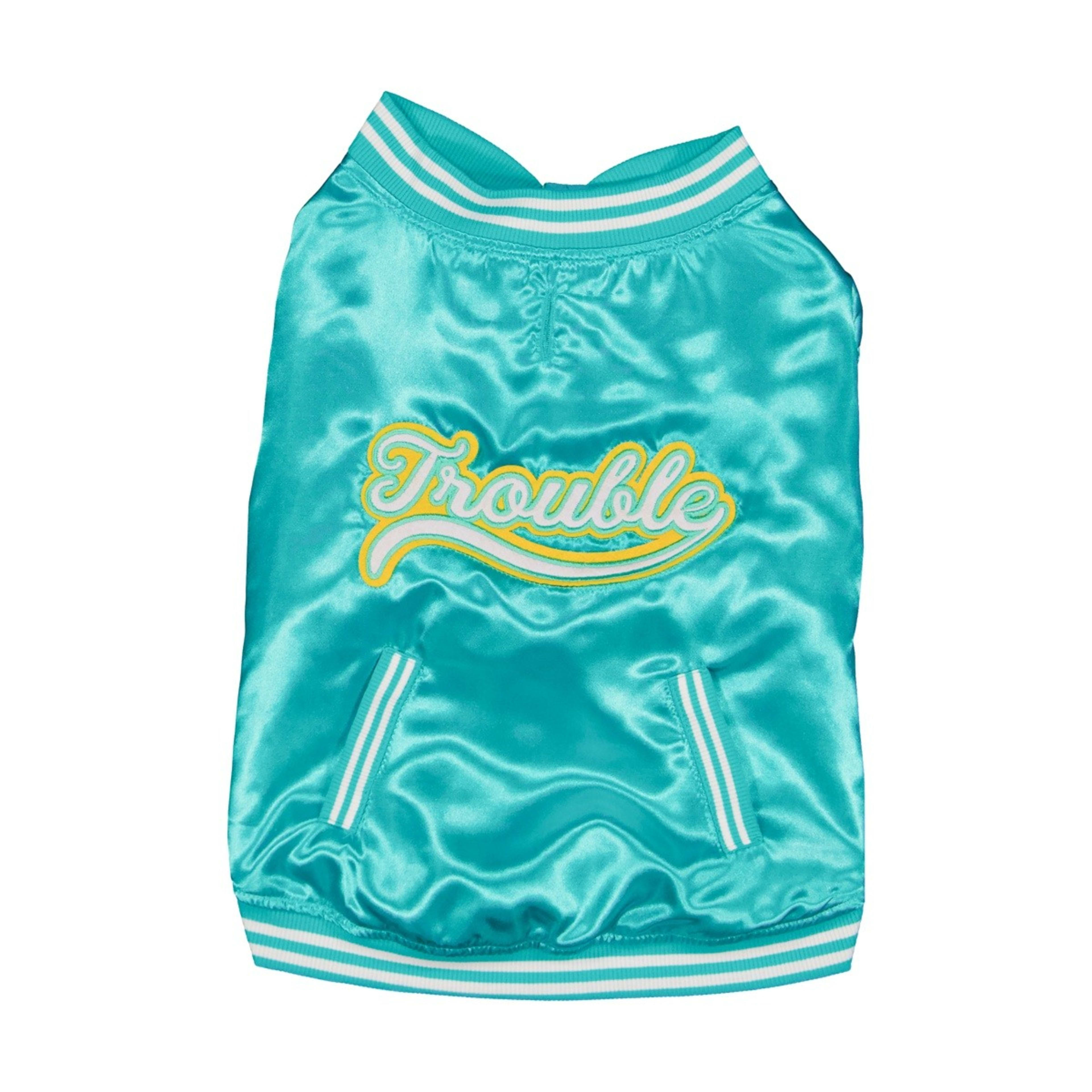 5 Pet Varsity Jacket - Large, Teal, 5 of 10