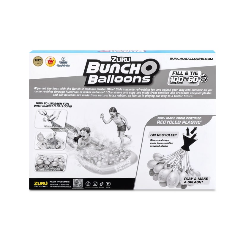 Zuru Bunch O Balloons Water Slide Wipeout and SelfSealing Water