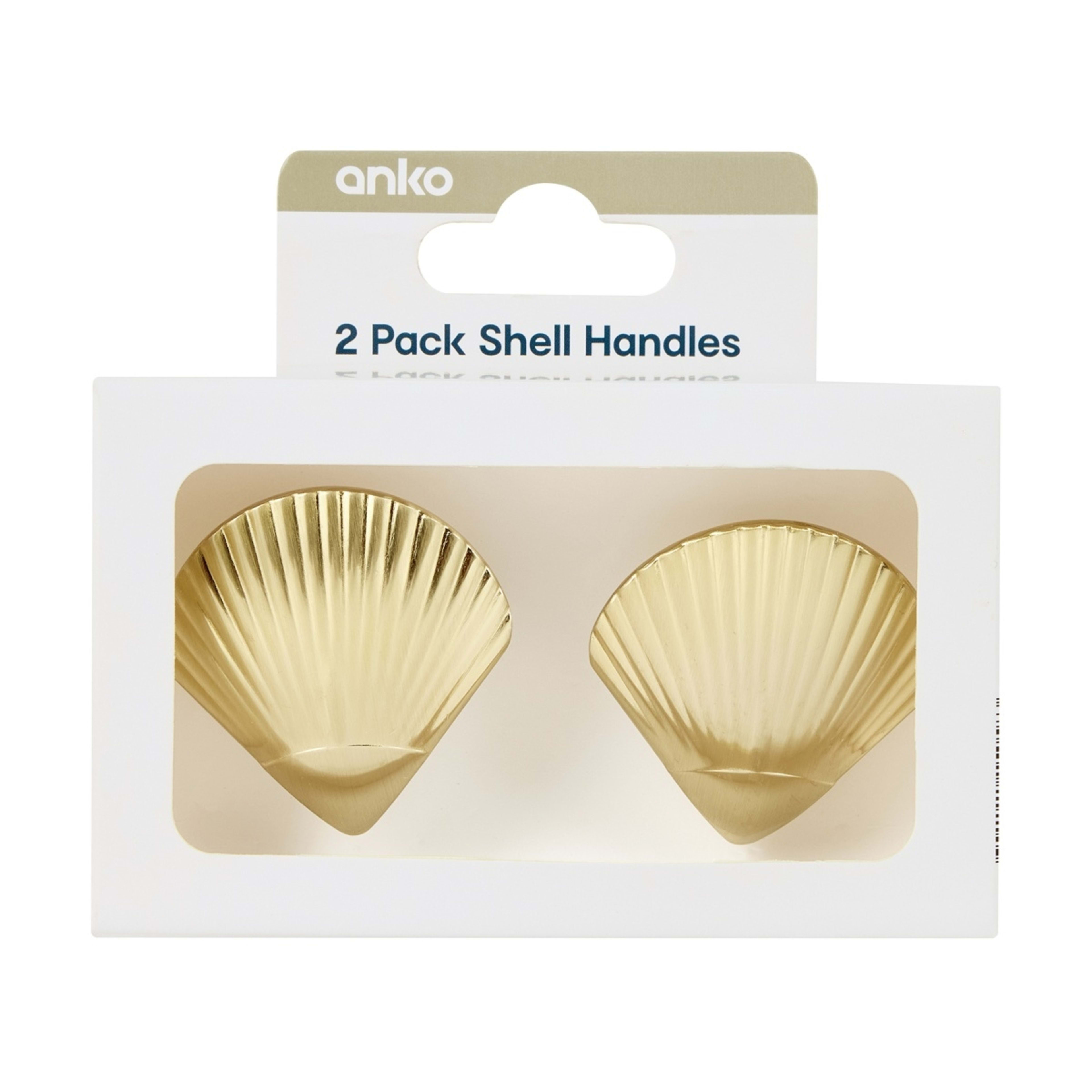 5 2 Pack Shell Handles - Gold Look, 5 of 6