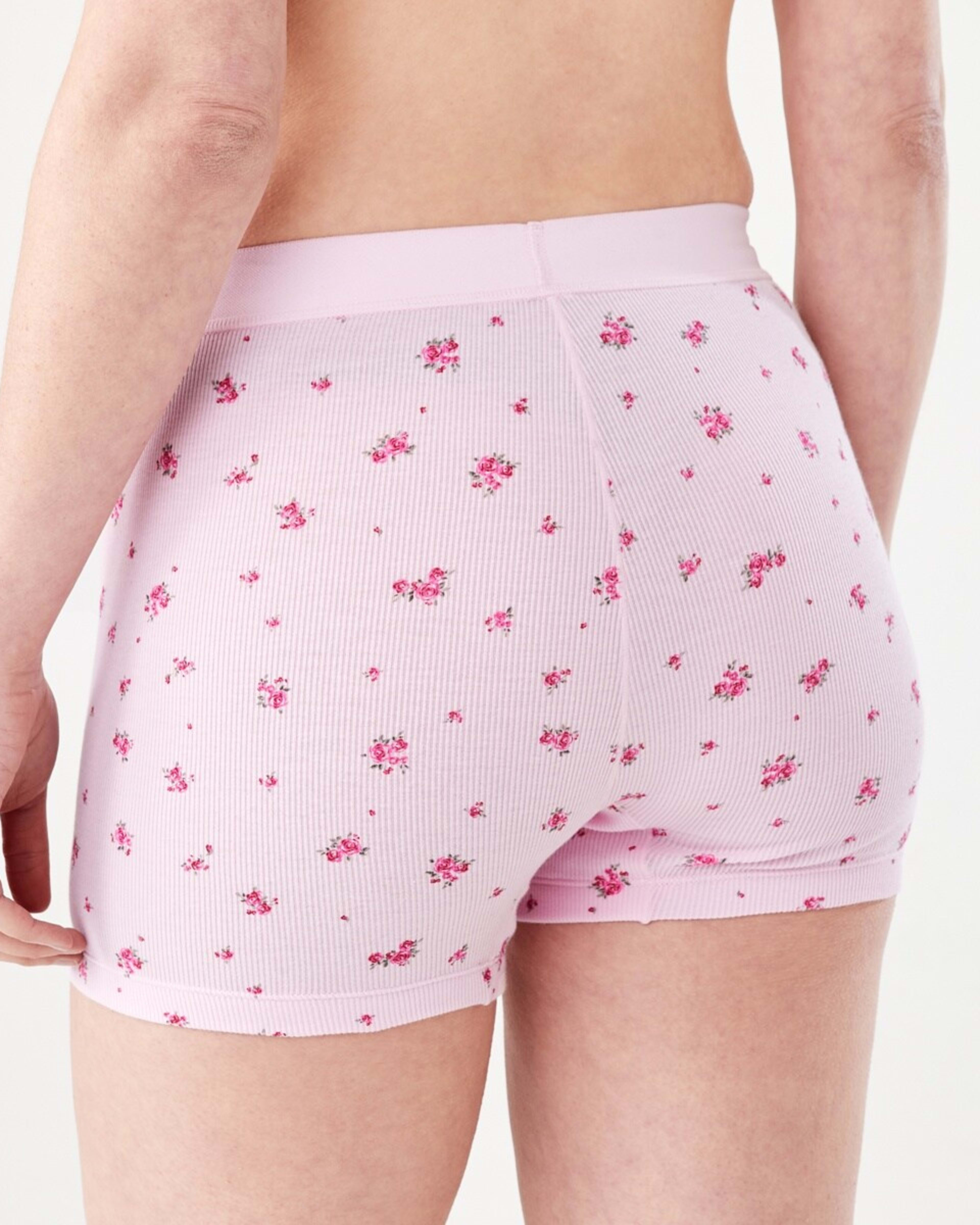 8 3 Pack Cotton Boyfriend Shorts PINK ROSE, WHITE, BRIGHT TURQUOISE, 8 of 9