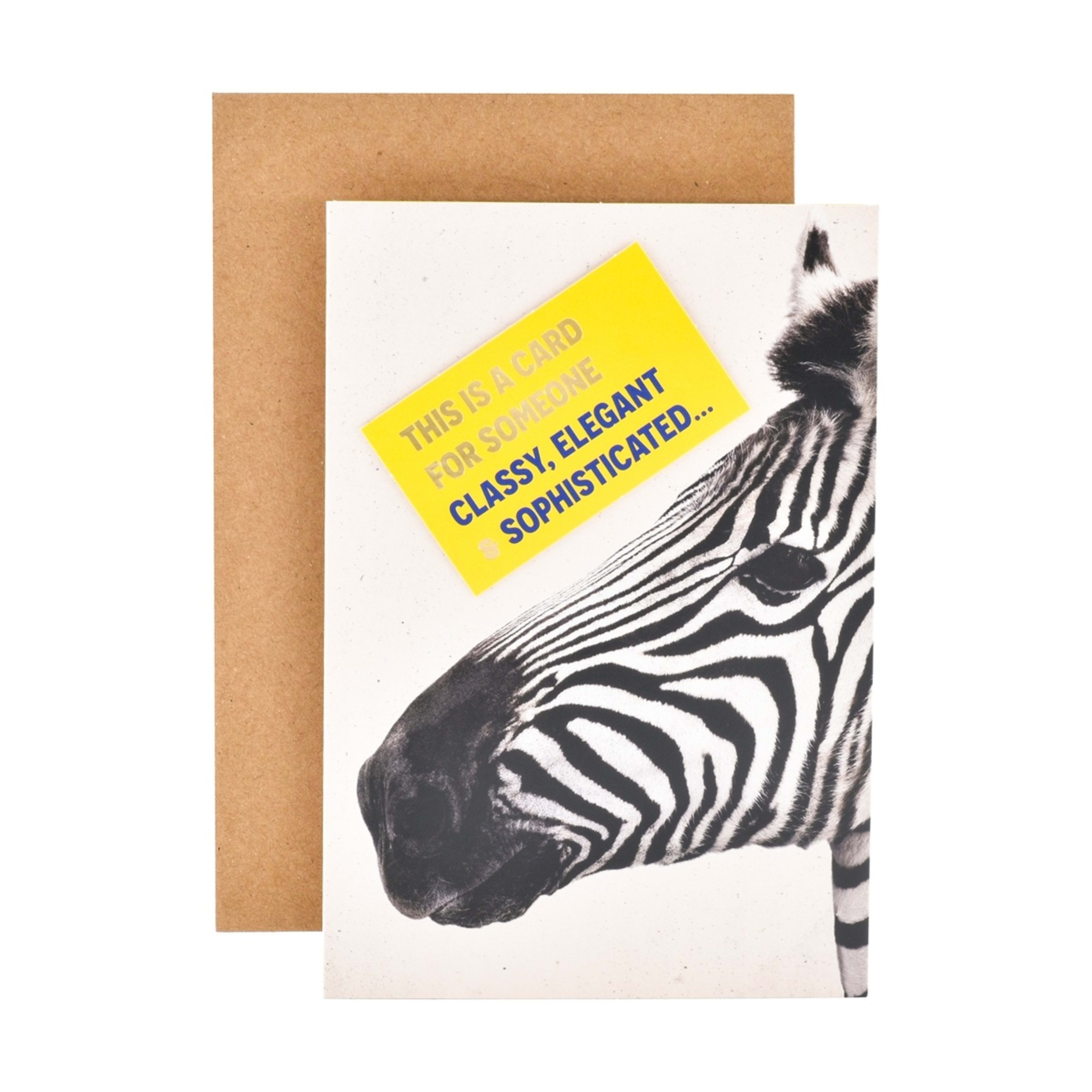 1 Hallmark Birthday Card - Cheeky Zebra