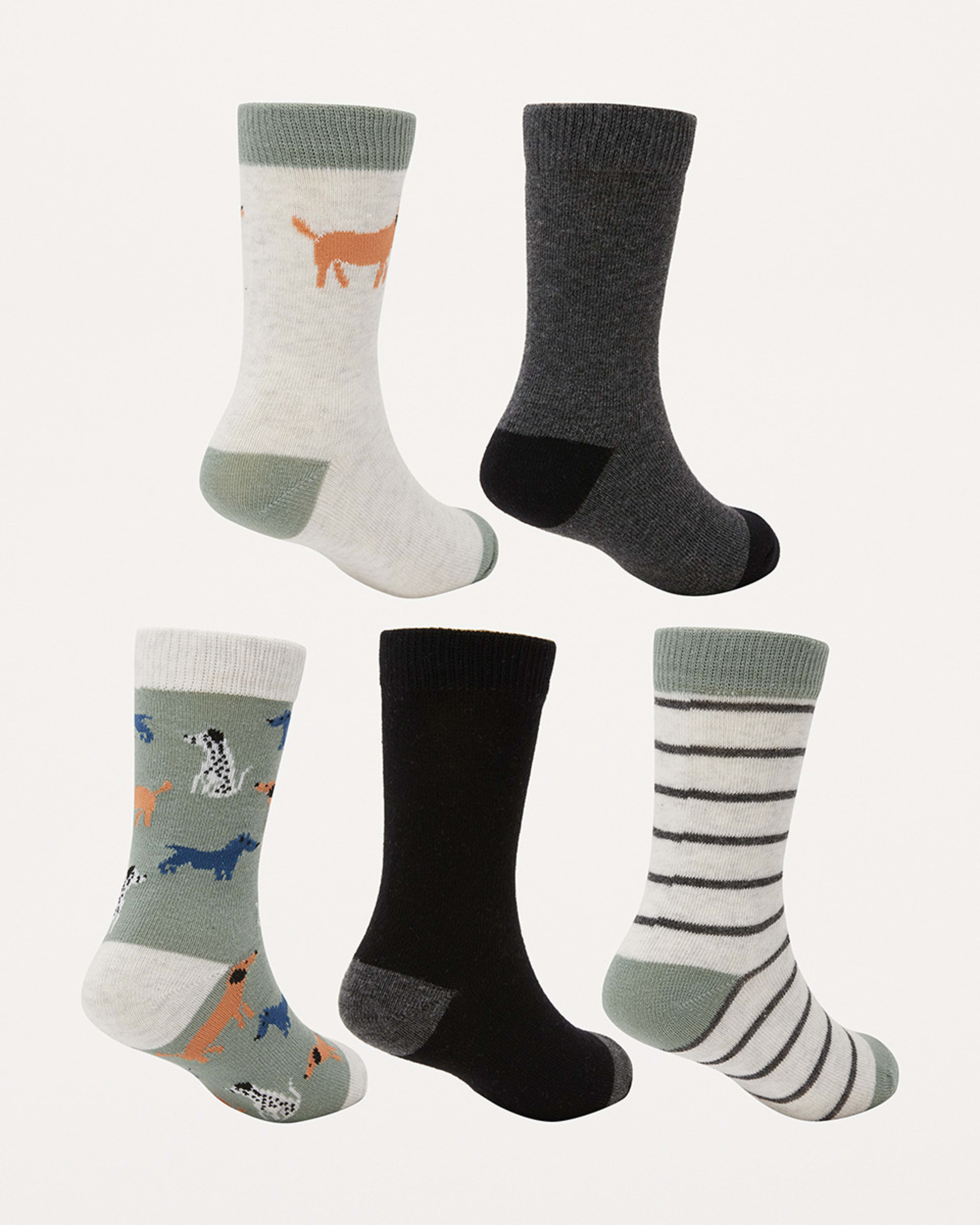 5 Pack Crew Socks - Kmart