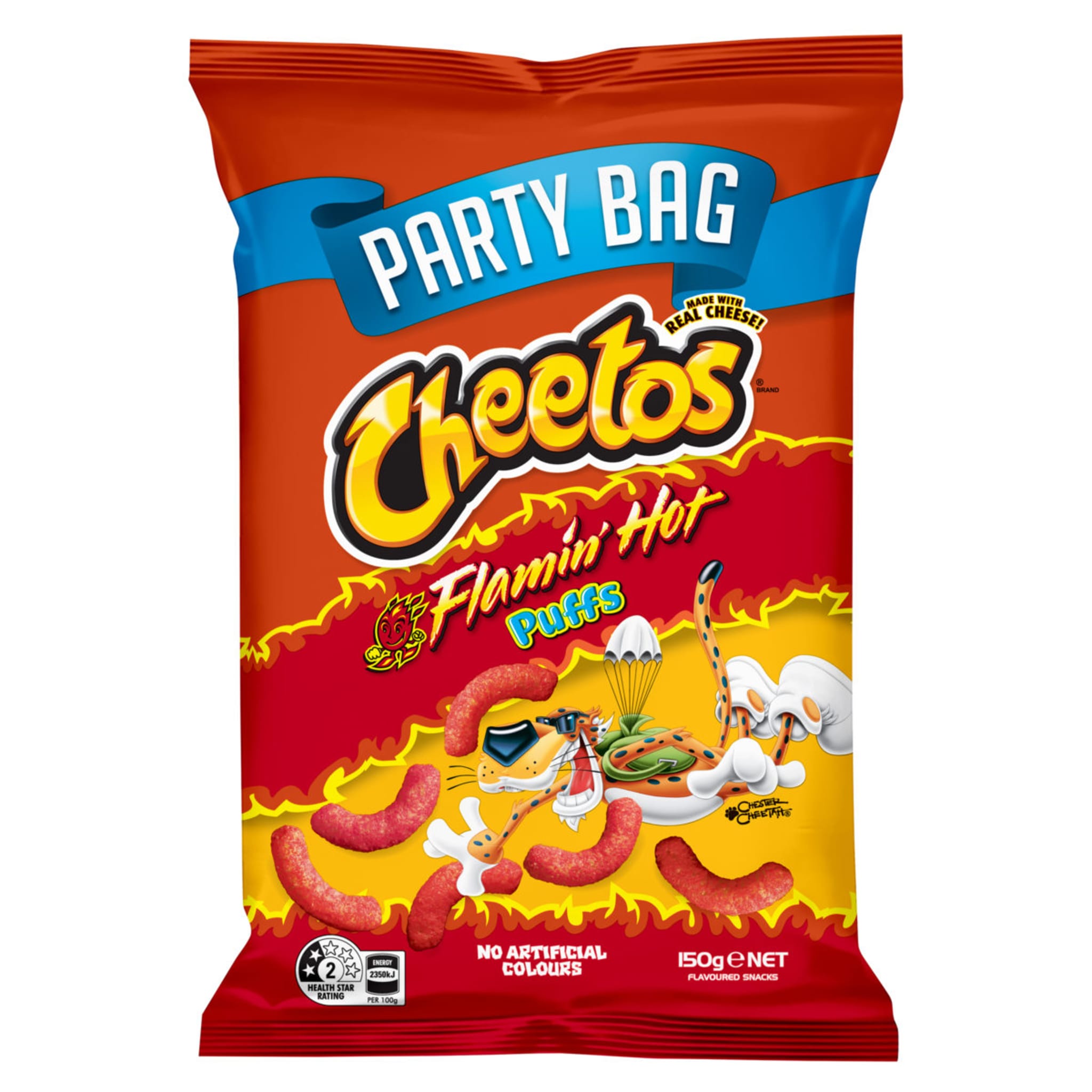 Cheetos Flamin' Hot Puffs Party Bag 150g Kmart
