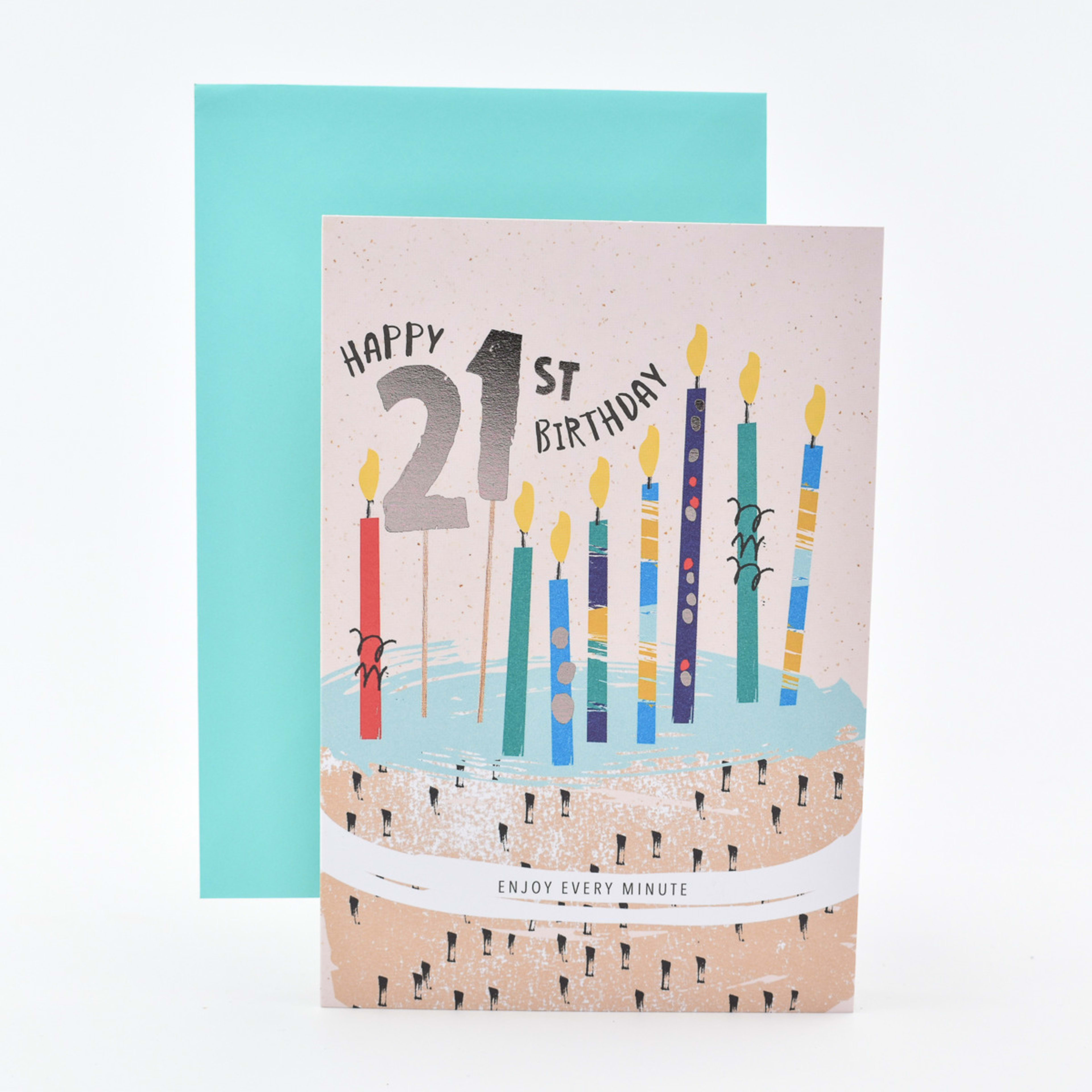 Hallmark 21st Birthday Card Cake & Candles Kmart