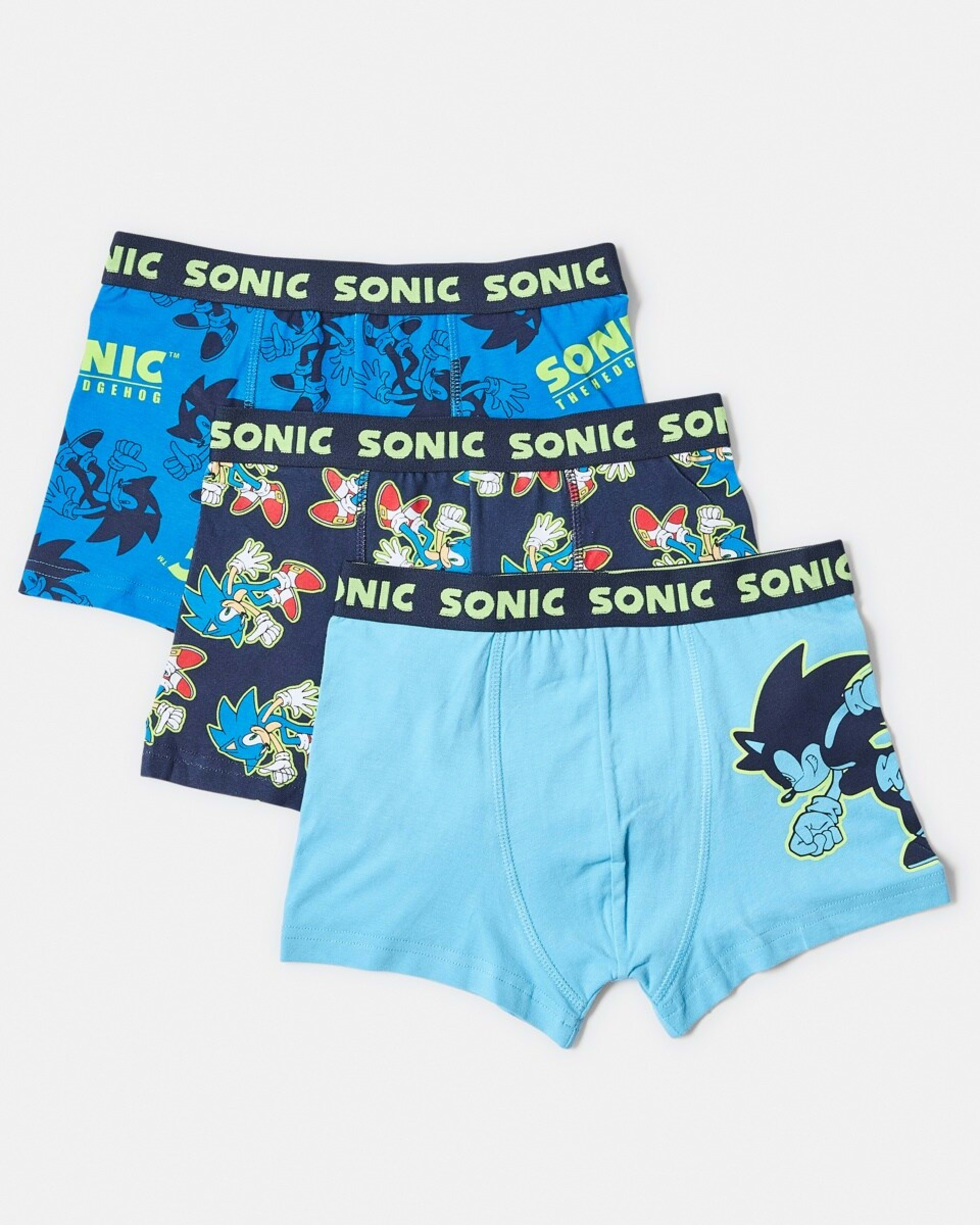 1 3 Pack Sonic The Hedgehog License Trunks Sonic