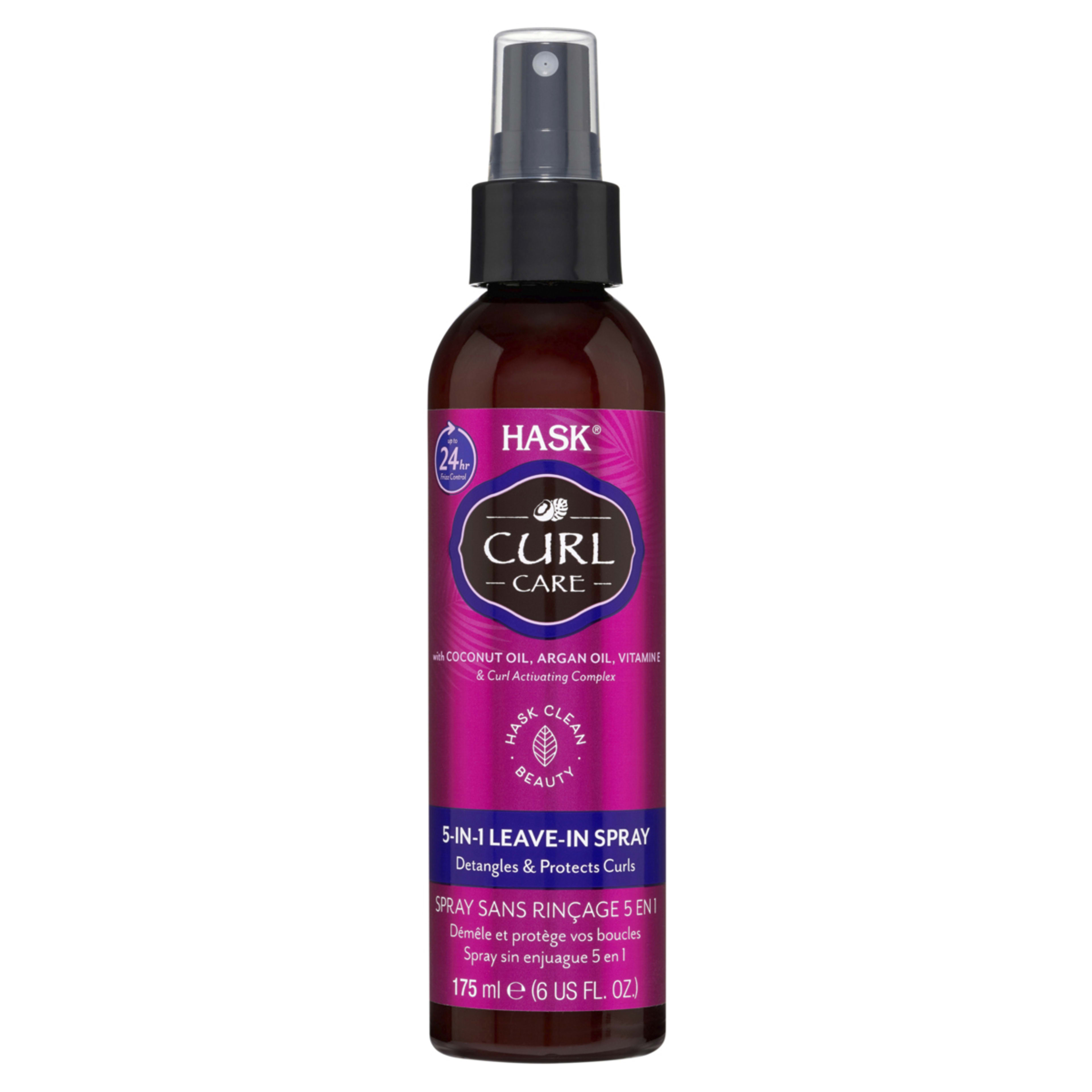 HASK Curl Care 5-in-1 Leave-in Spray 175ml - Coconut Oil, Argan Oil, Vitamin E and Curl Activating Complex
