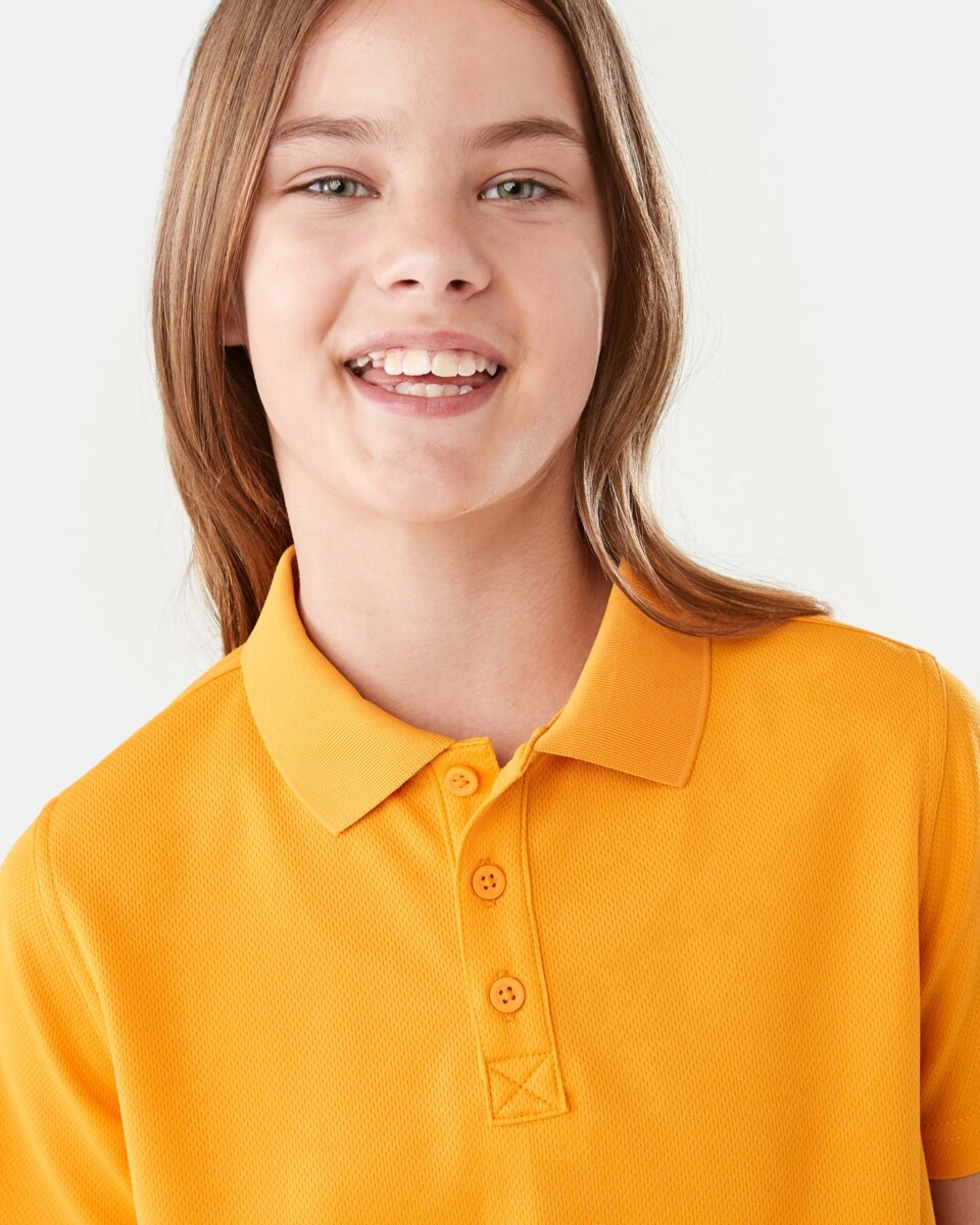 3 School Moisture Wicking Polo Gold, 3 of 9