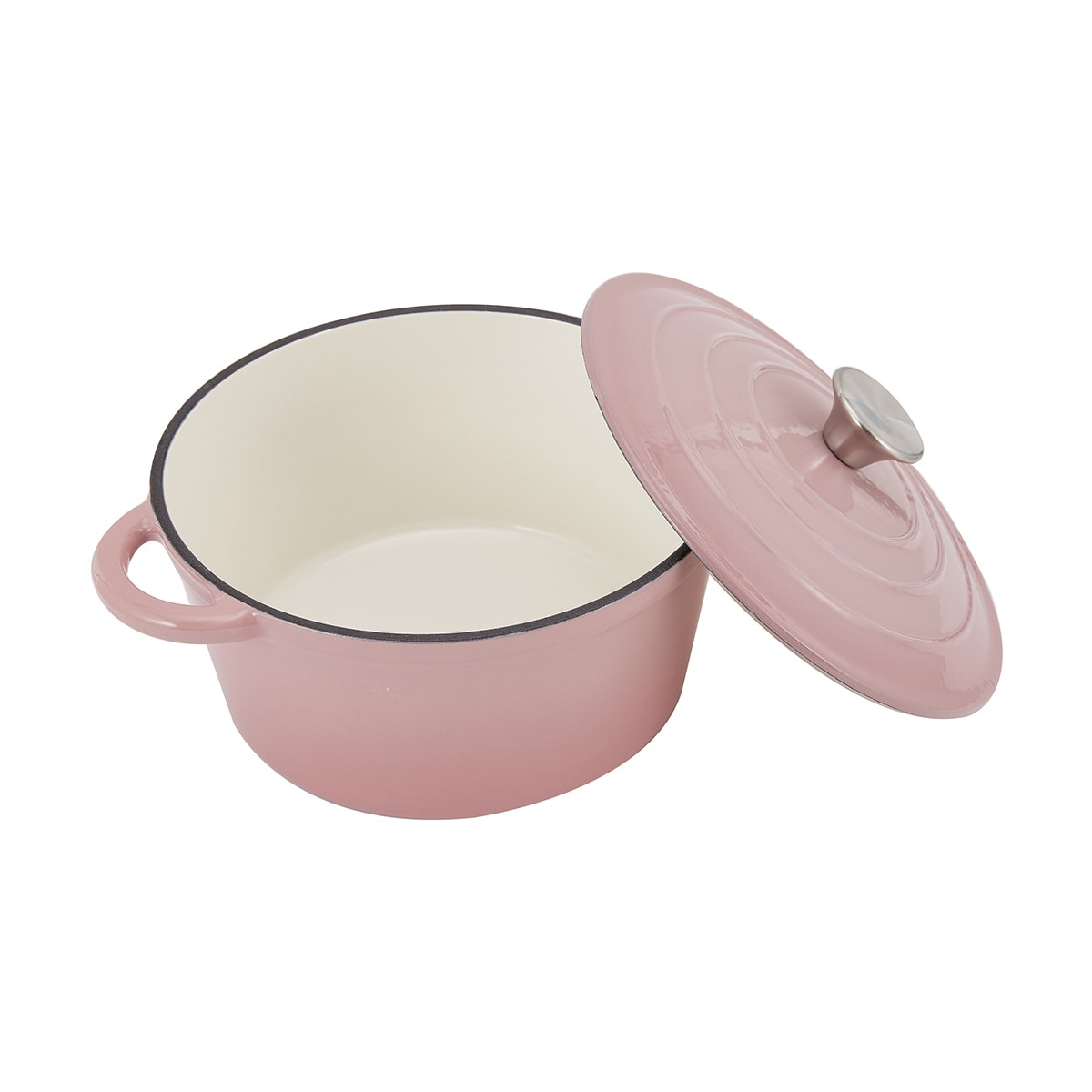 4L Cast Iron Casserole Blush Kmart