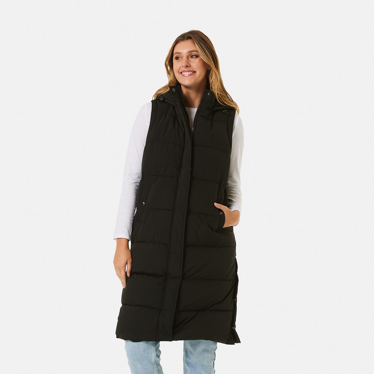 Hybrid Longline Puffer Jacket Kmart