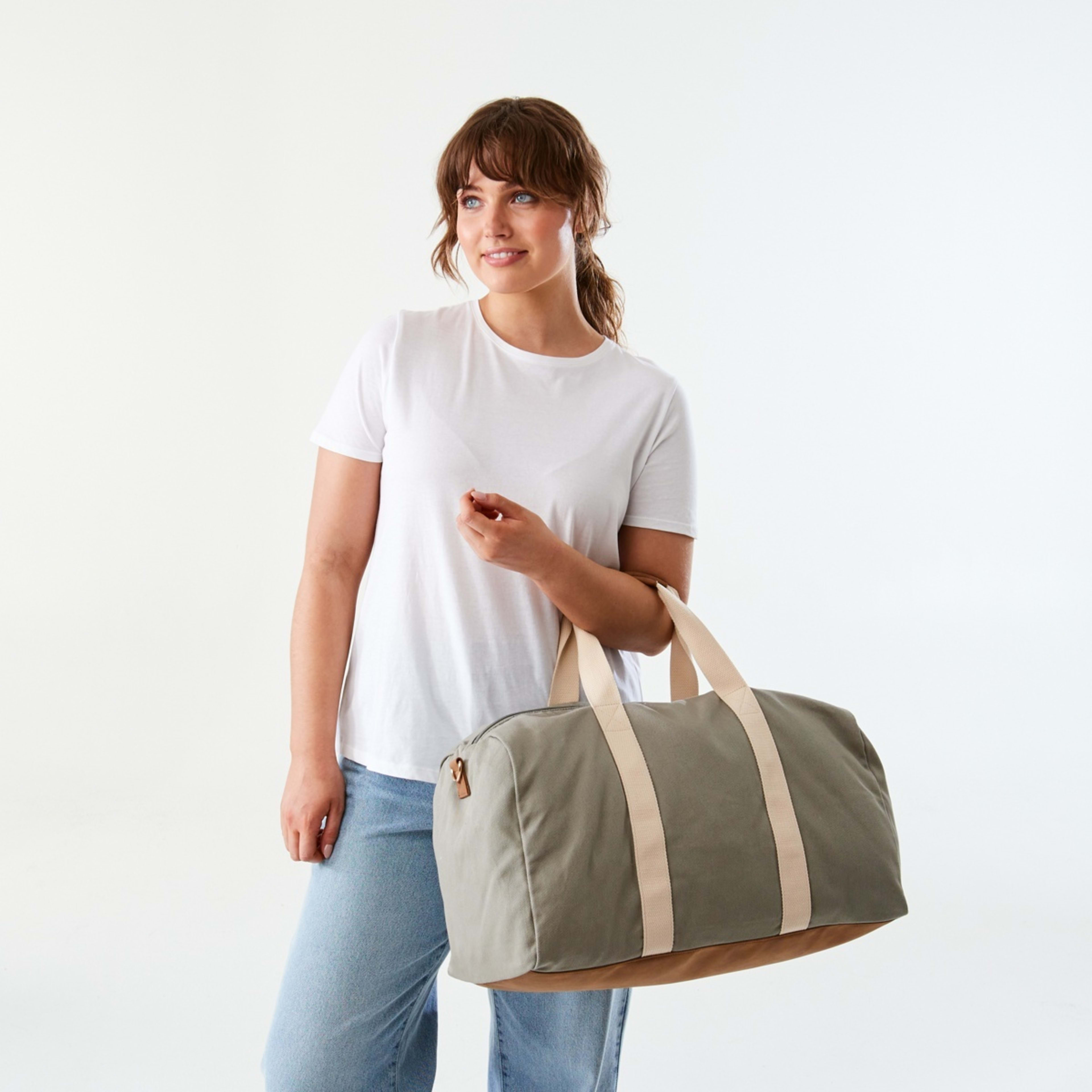 4 Canvas Weekender Bag Soft Sage Green, 4 of 5