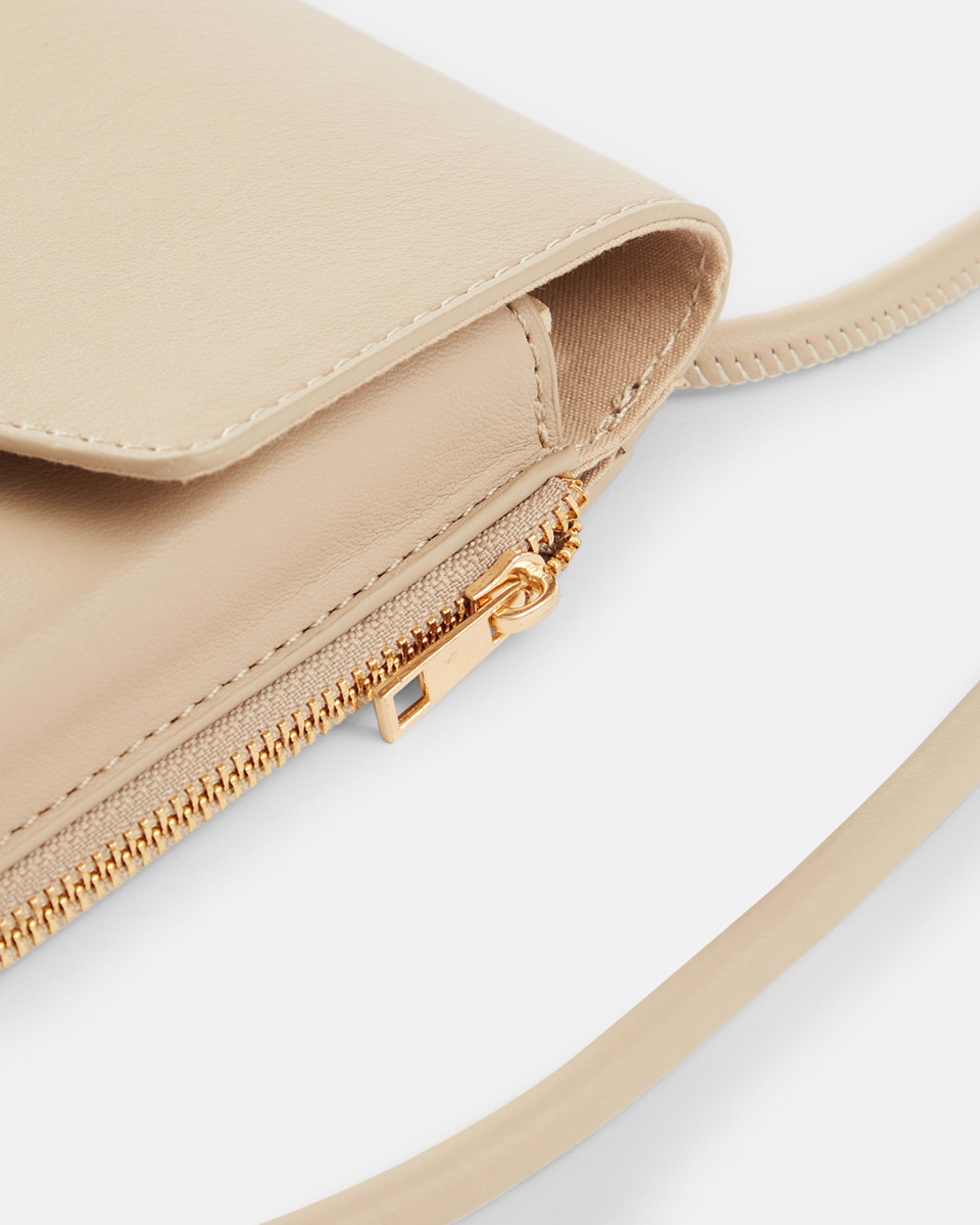 4 Phone Wallet Crossbody Bag Bone Beige, 4 of 7