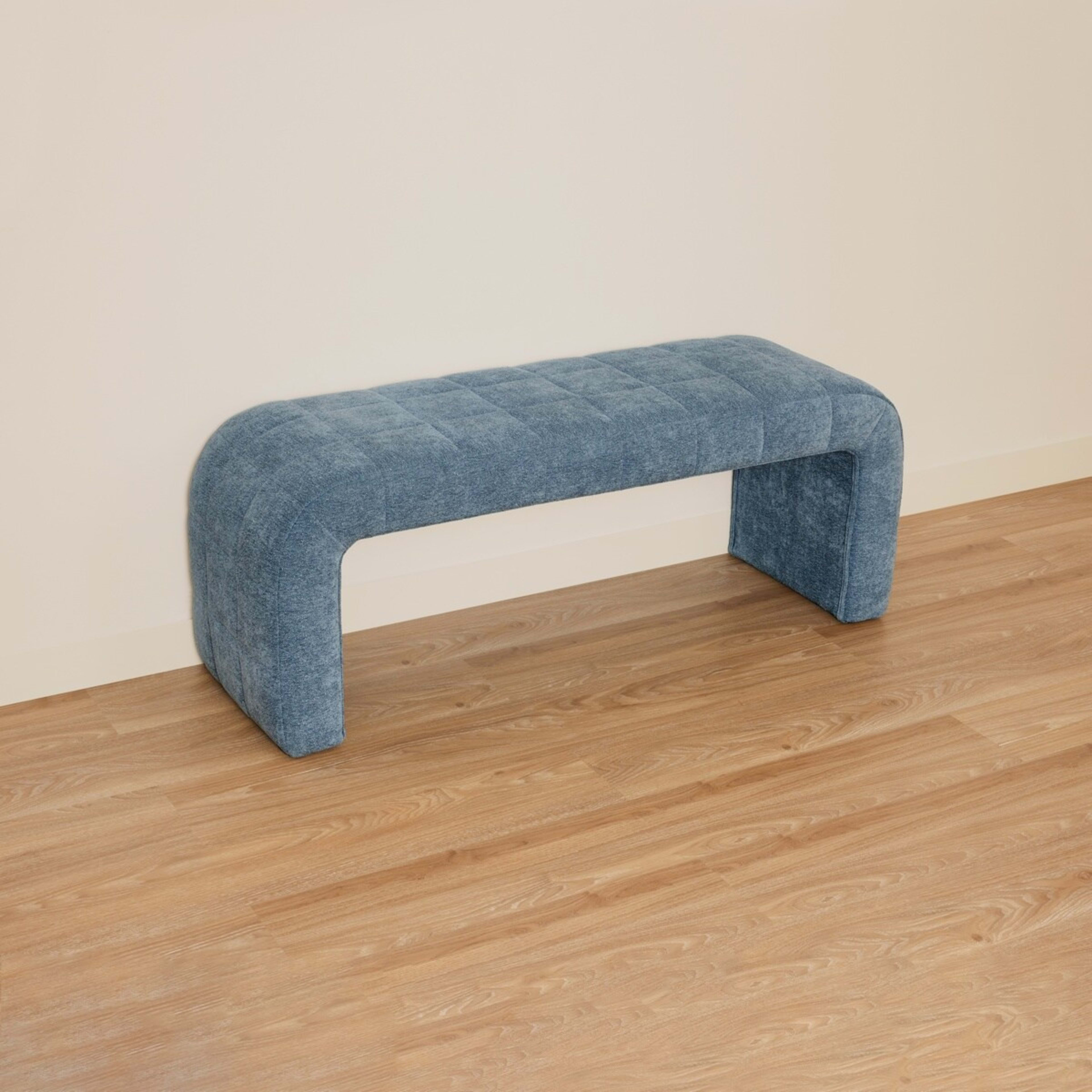 3 Chenille Bench - Blue, 3 of 5