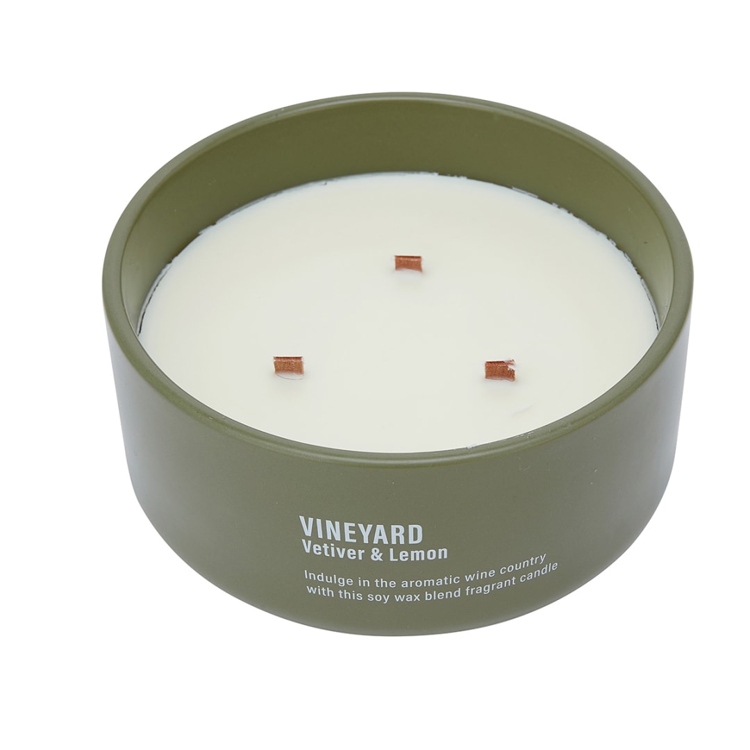 Large Vineyard Fragrant Candle Kmart
