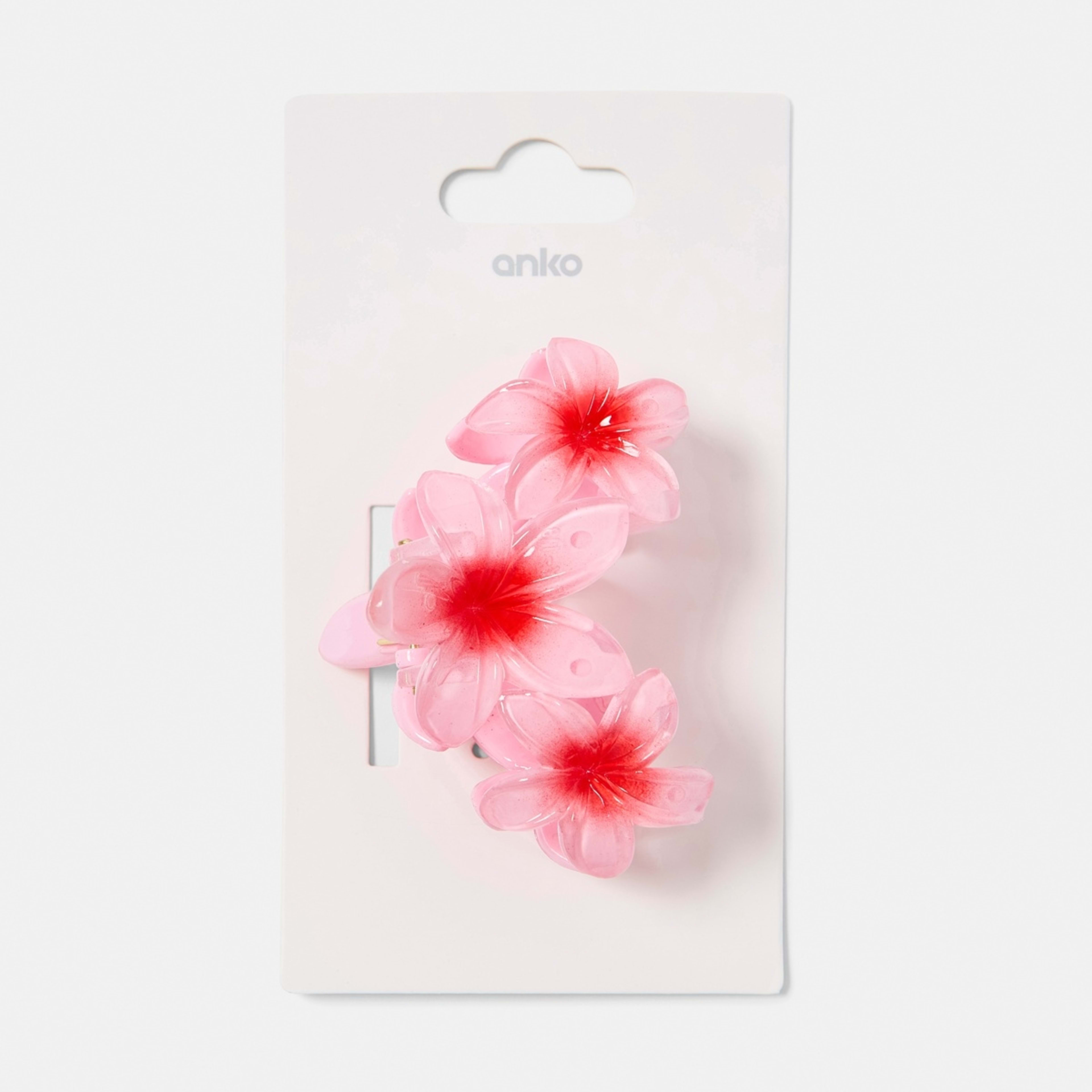 4 Pink Gradient Frangipani Claw Hair Clip, 4 of 4