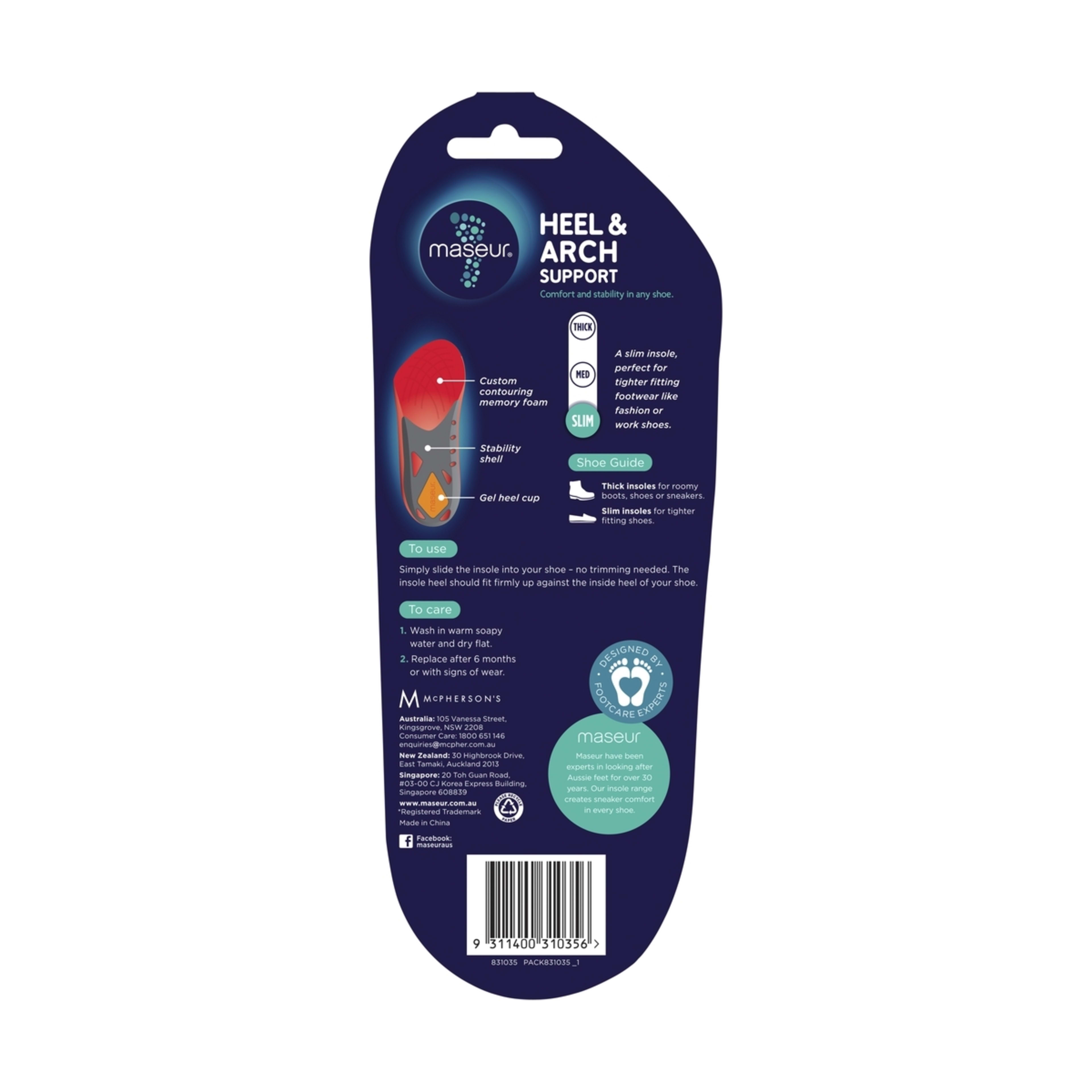 Footcare Maseur Heel & Arch Support Kmart