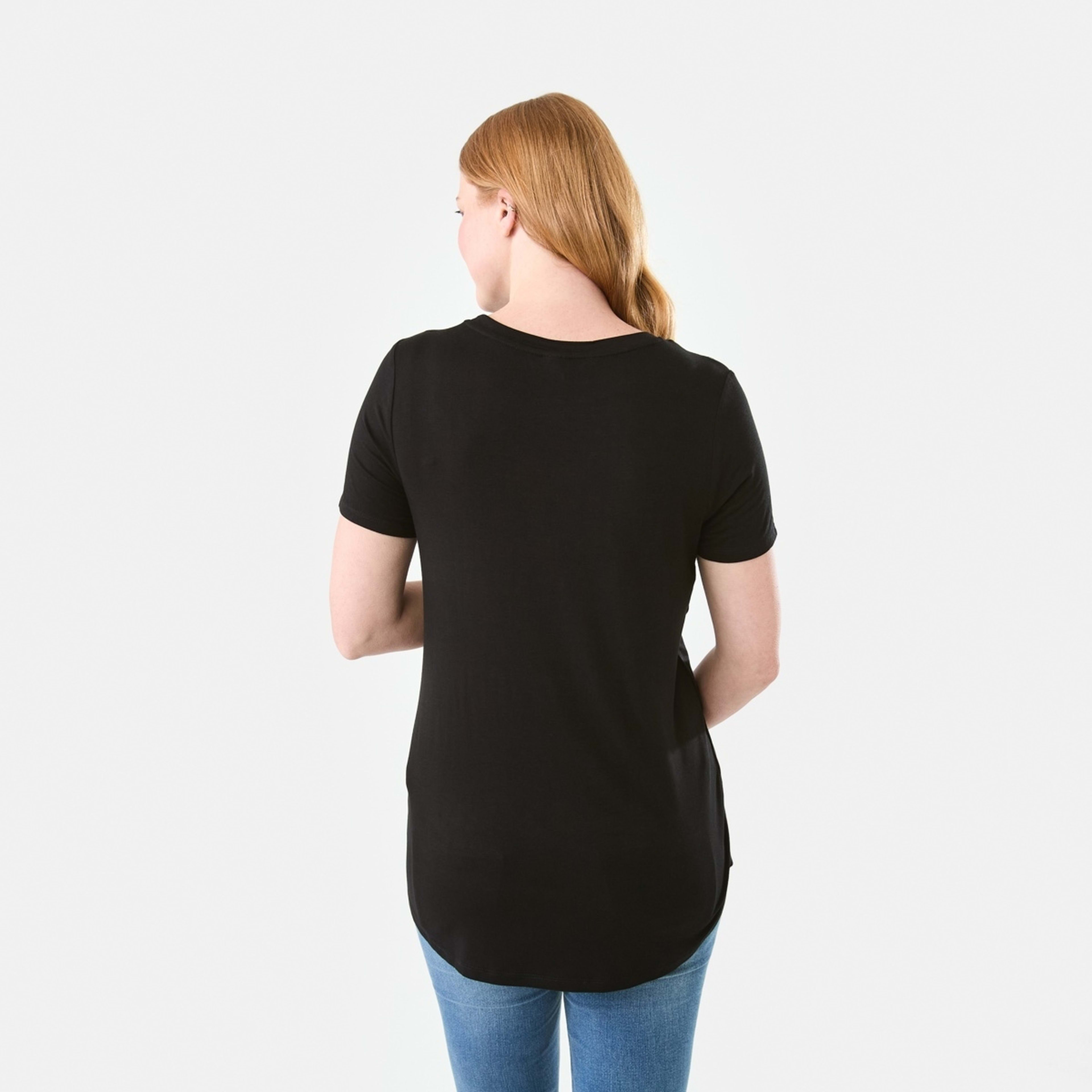 3 Maternity Overlay T-shirt Black, 3 of 7