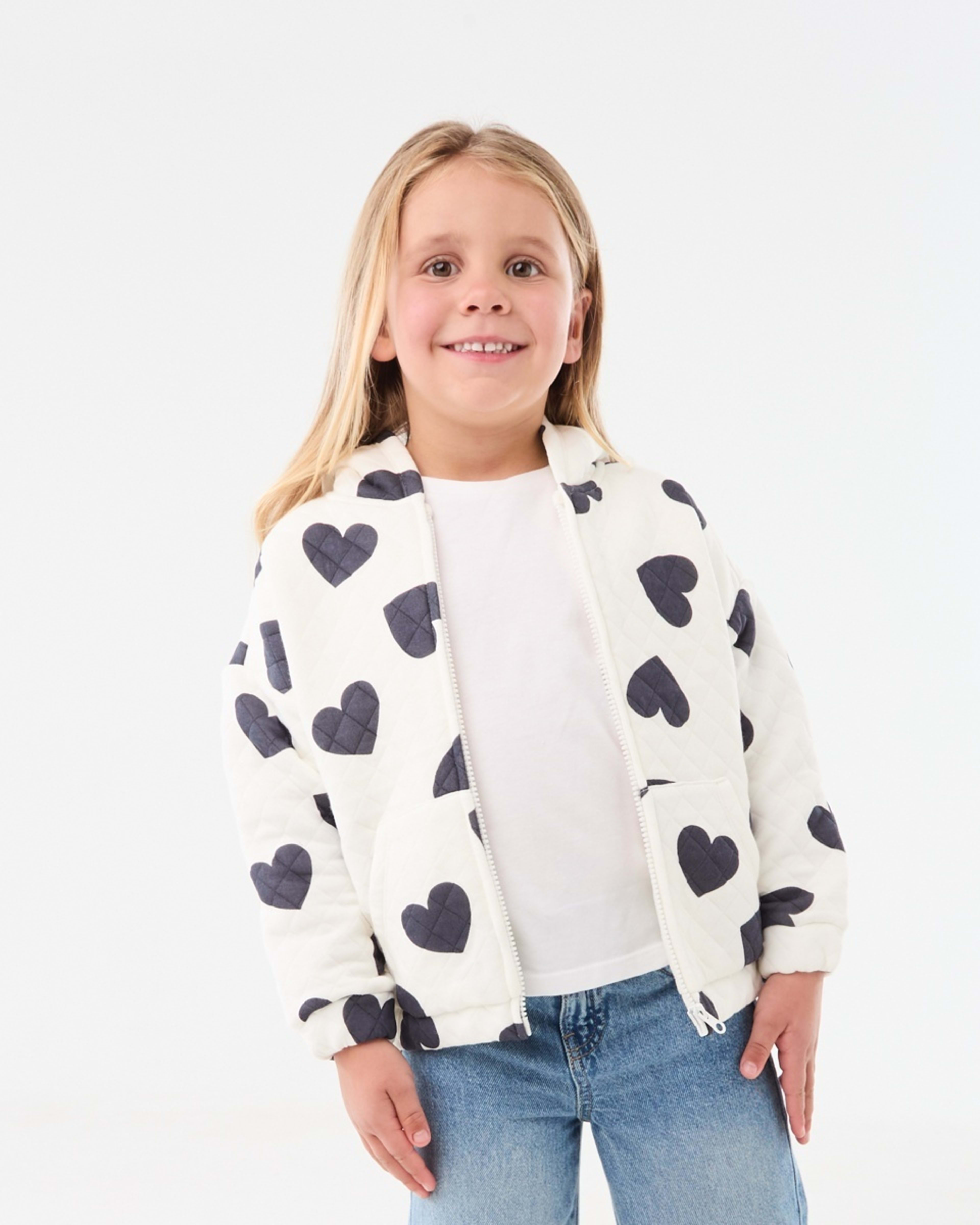 1 Sherpa Lined Zip Hoodie Hearts, 1 of 10