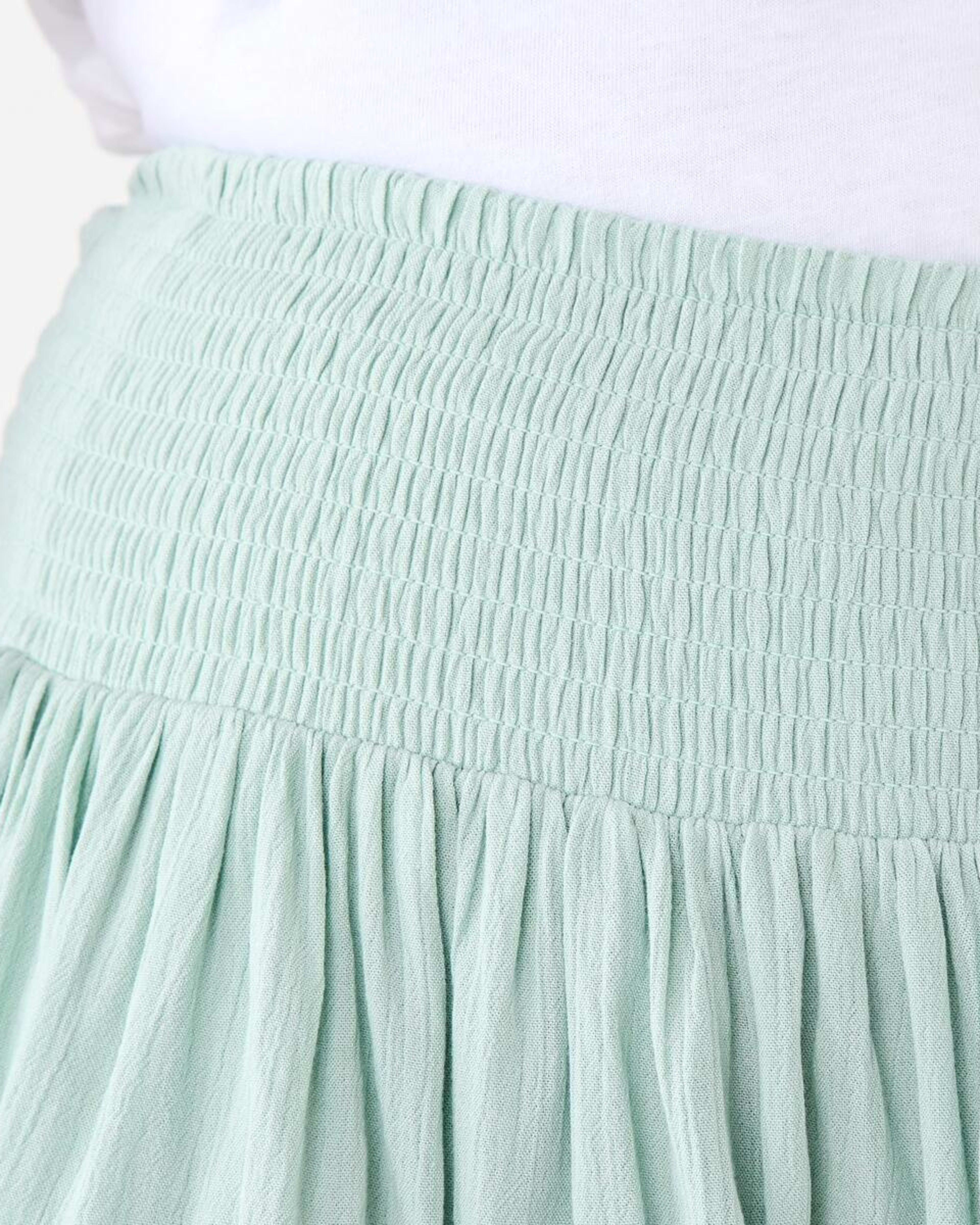 4 Shirred Mini Skirt Seafoam, 4 of 6