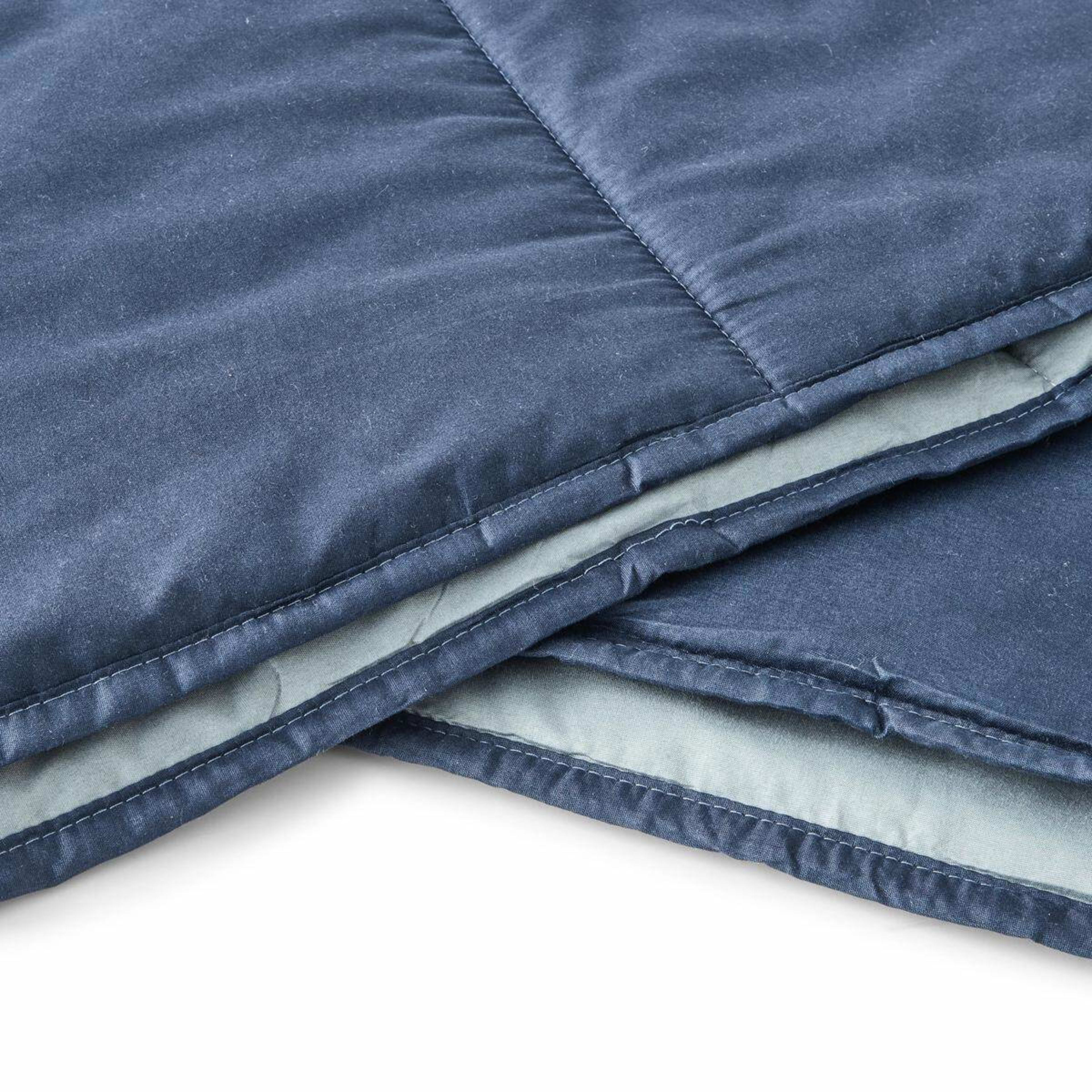 6 Reversible Comforter Set - King Bed, Indigo, 6 of 7