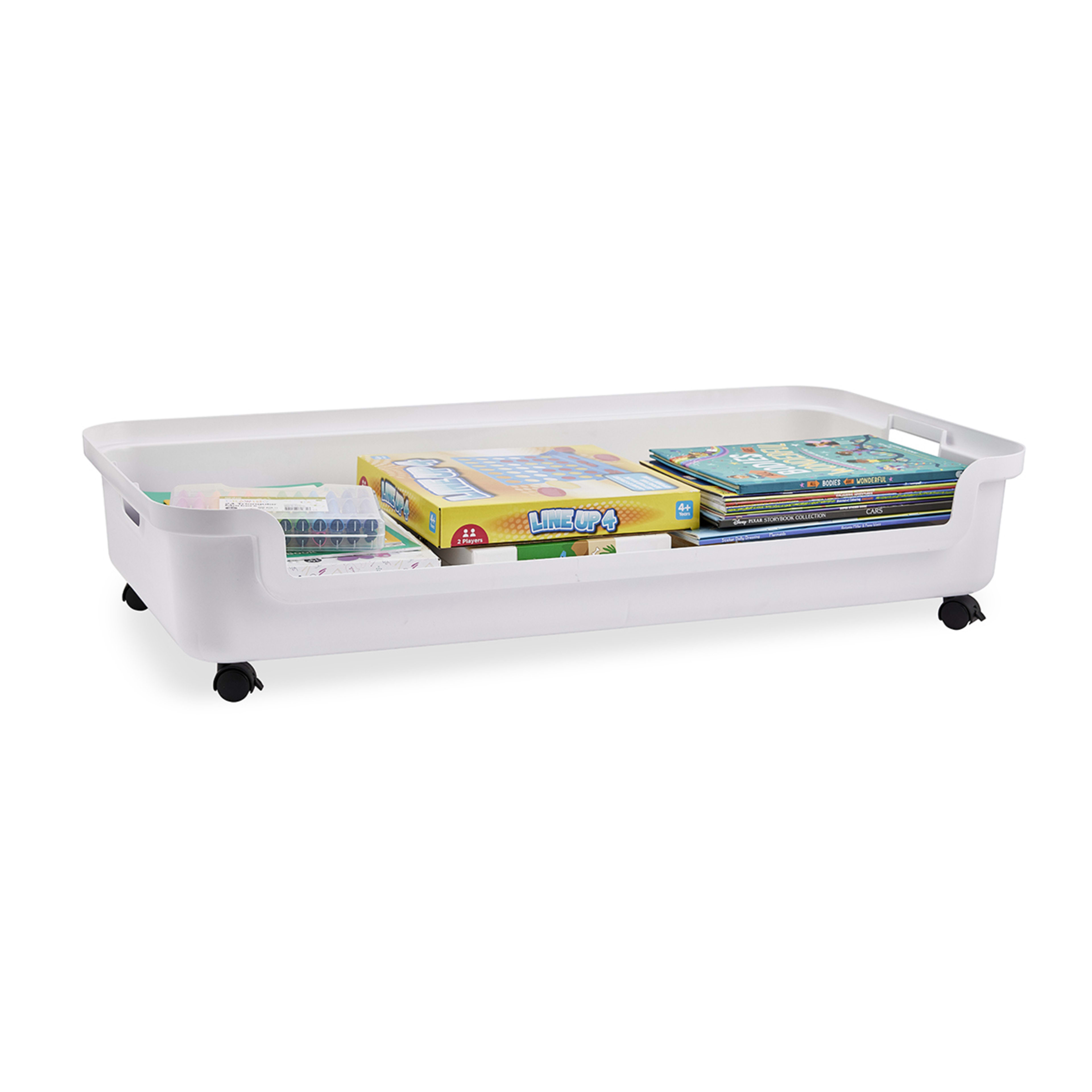 4 Underbed Storage Tub with Wheels - Large, White, 4 of 7