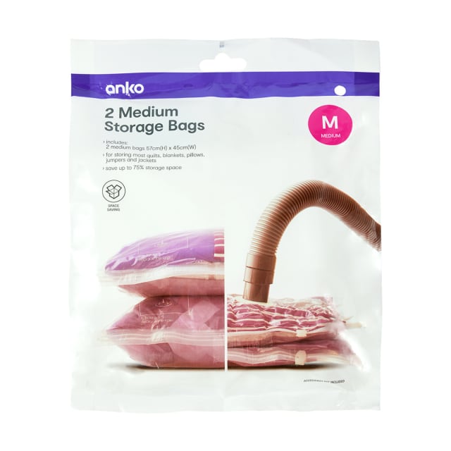 Storage Bags Medium, Set of 2 Kmart