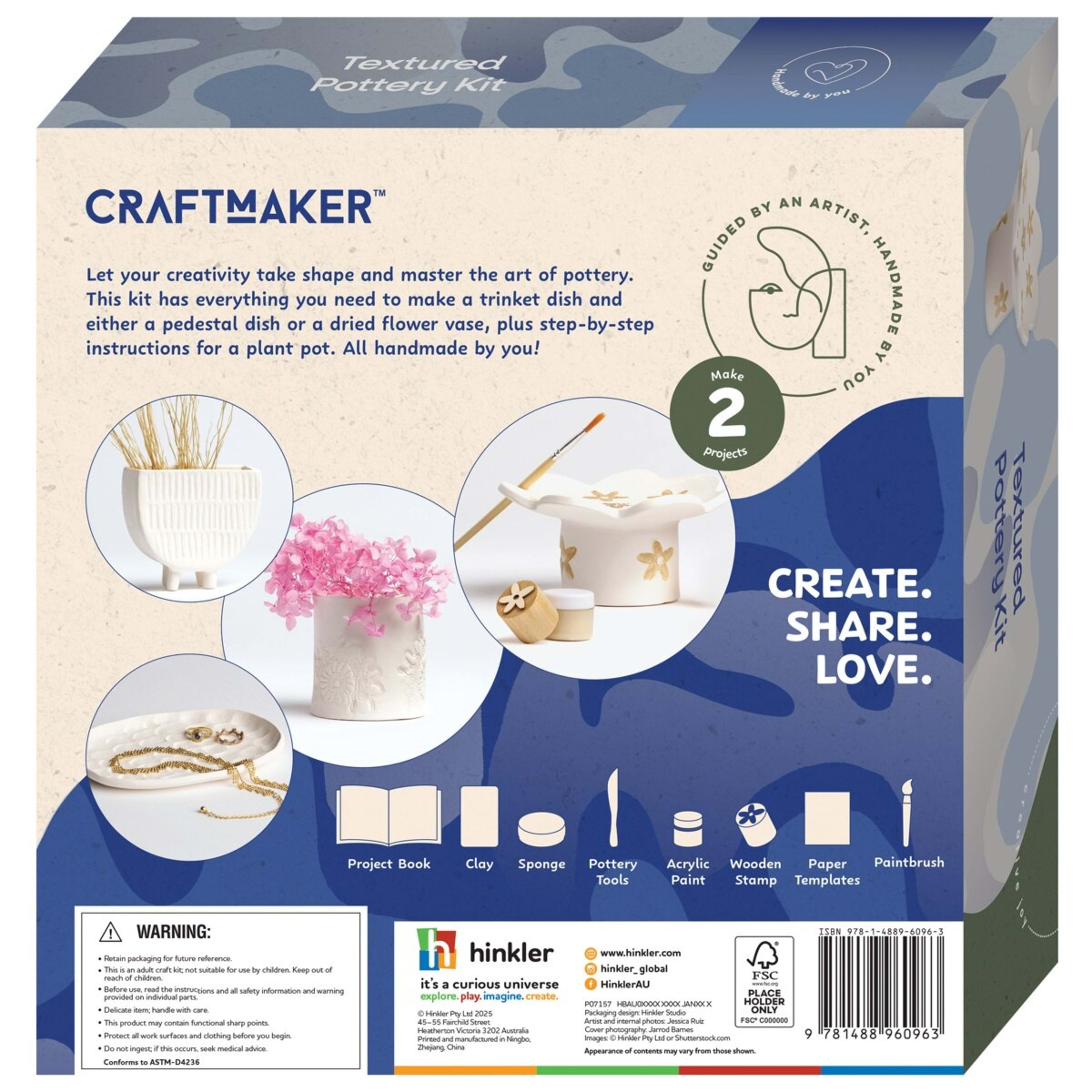 2 Craft Maker Textured Pottery Kit, 2 of 7
