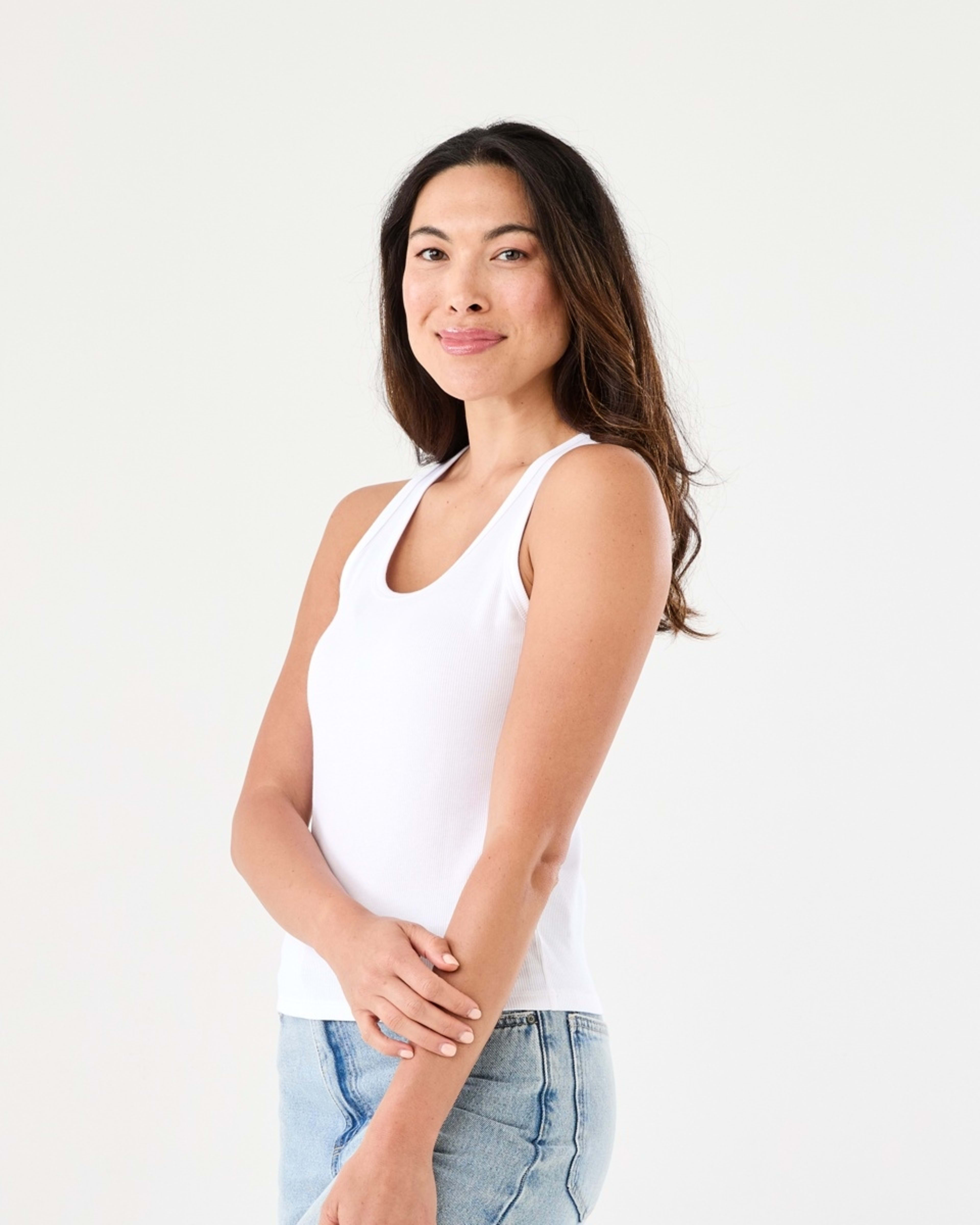 2 Sleeveless Rib Tank WHITE, 2 of 5