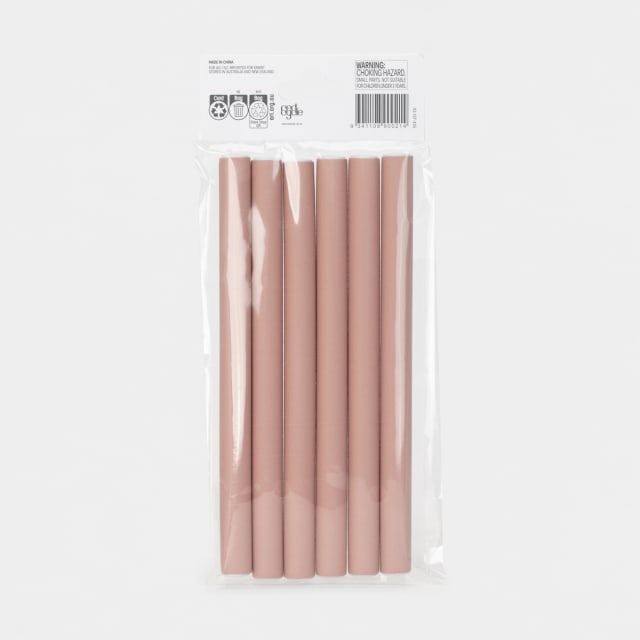 6 Pack Bendy Rollers Pink Kmart