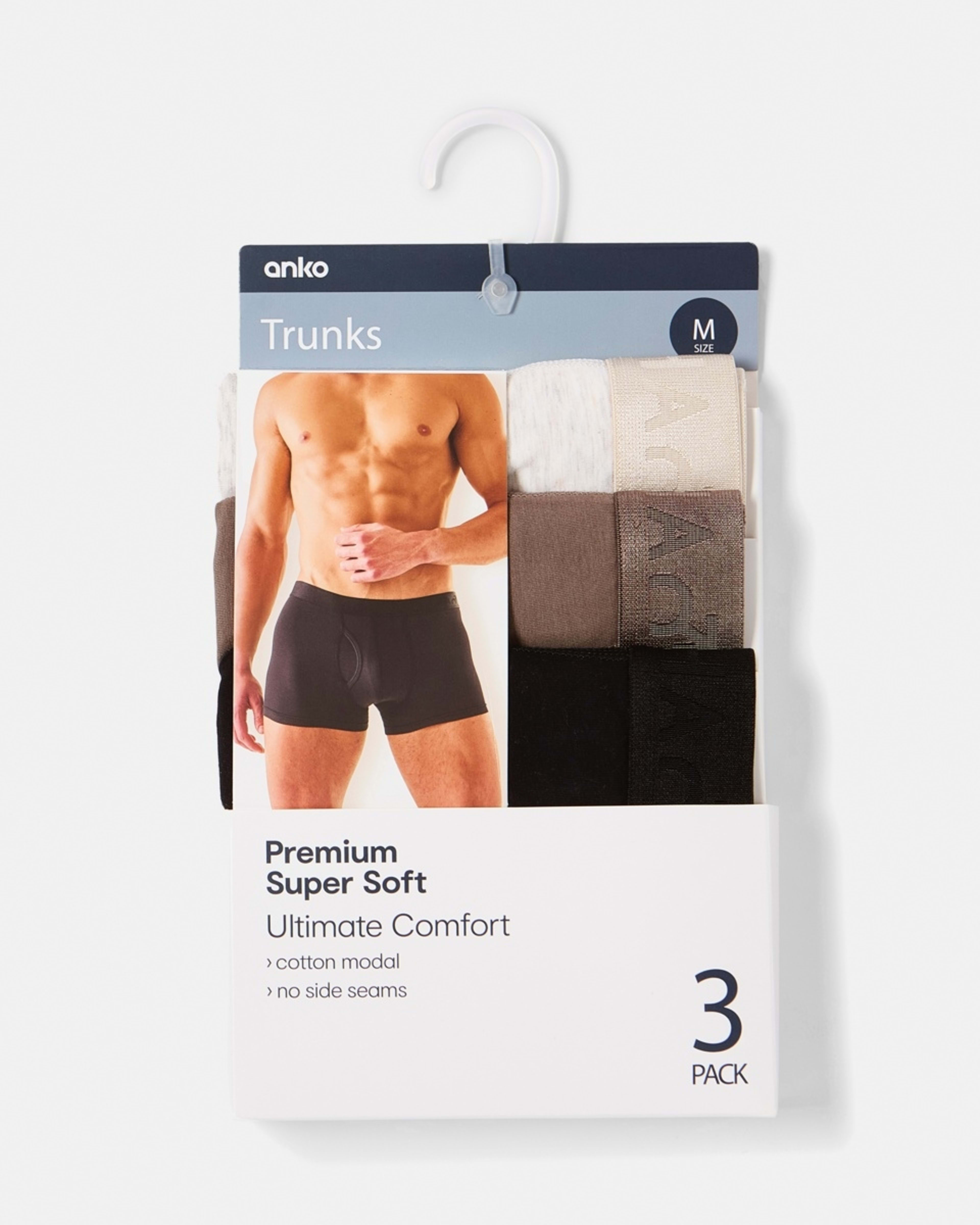 8 3 Pack Cotton Modal Trunks Earth, 8 of 8