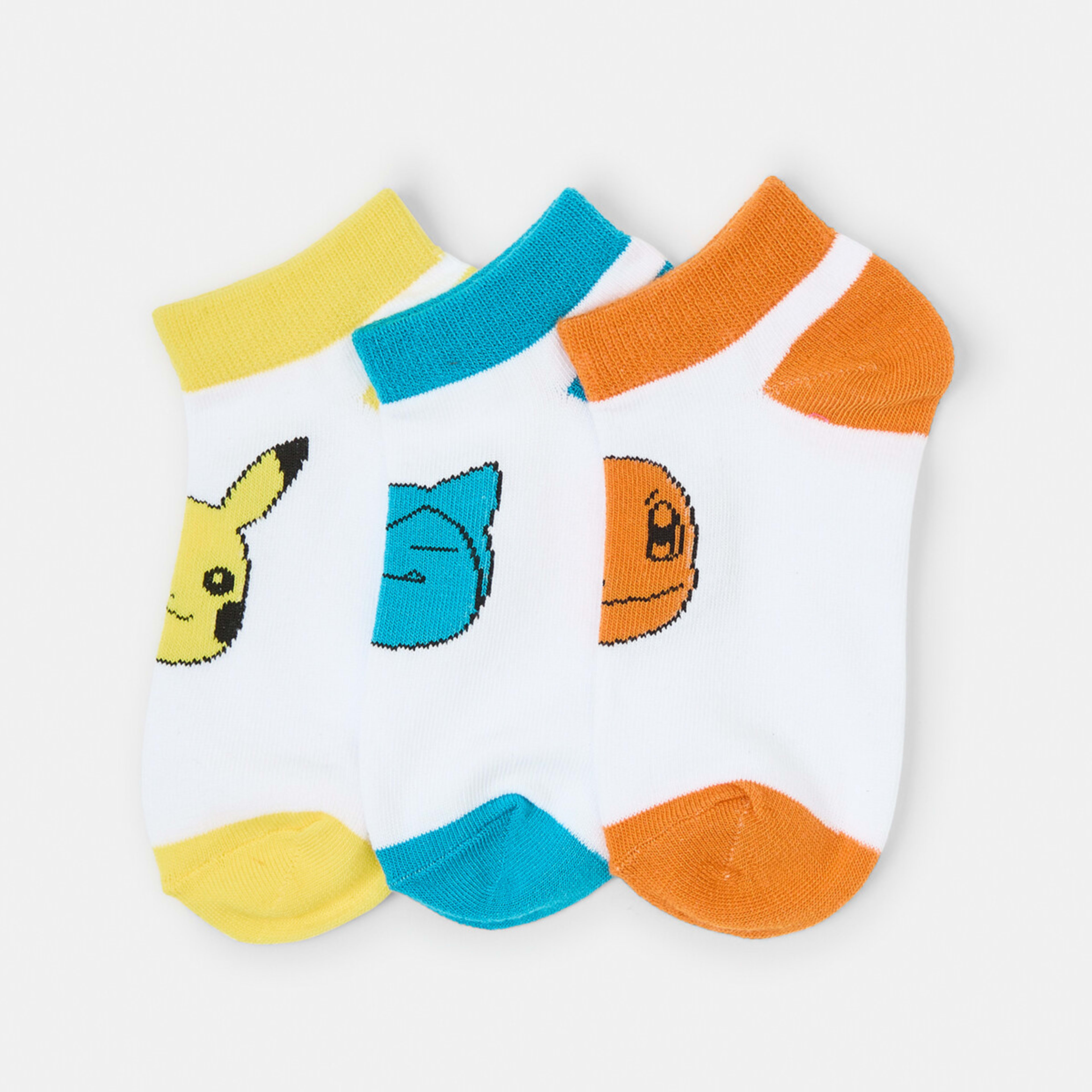 2 3 Pack Pokemon License Low Cut Socks Pokemon, 2 of 3