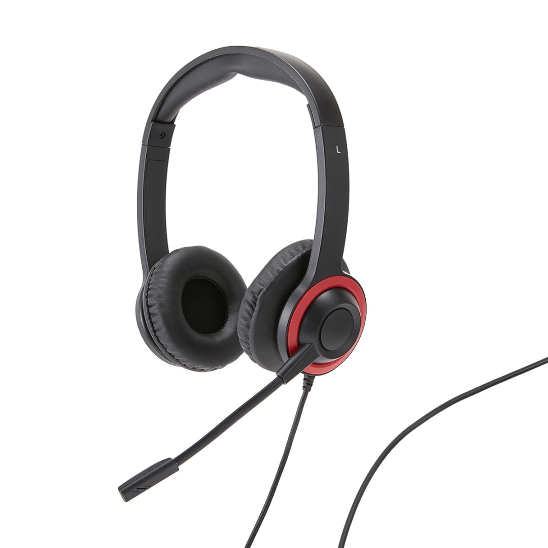 OnEar Wired Headphones Black Kmart
