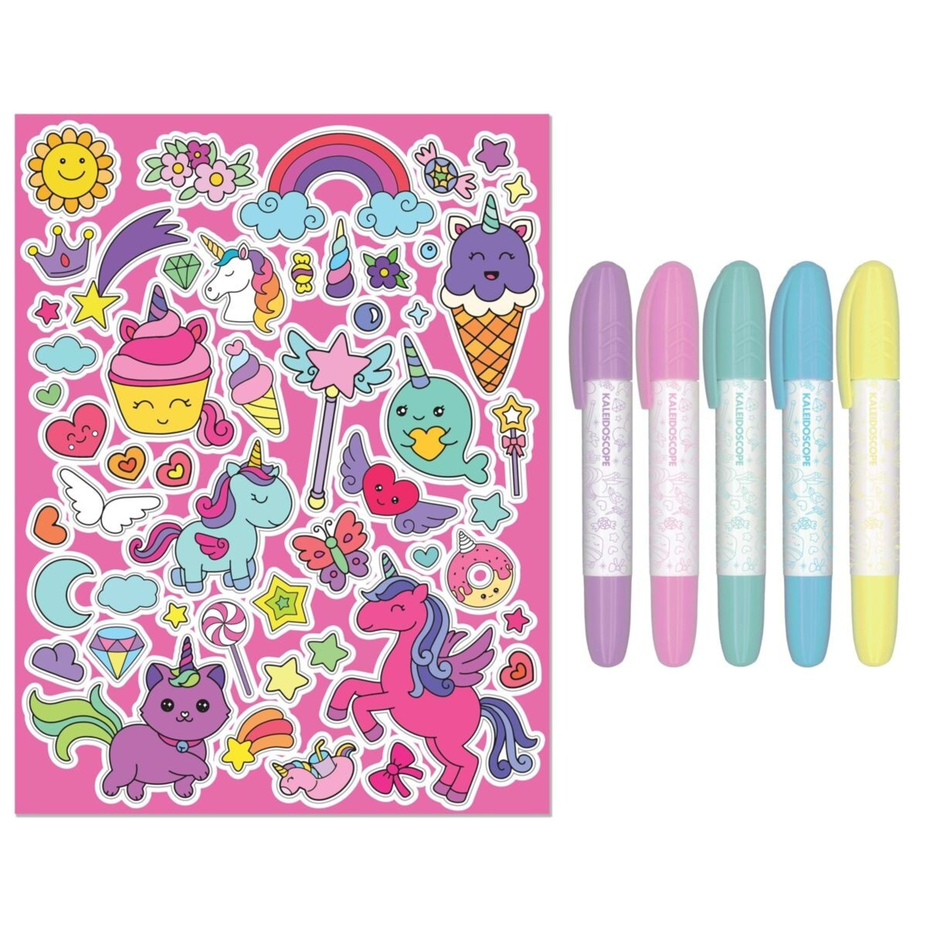 Junior Kaleidoscope Colouring Kit: Unicorns - Book - Kmart