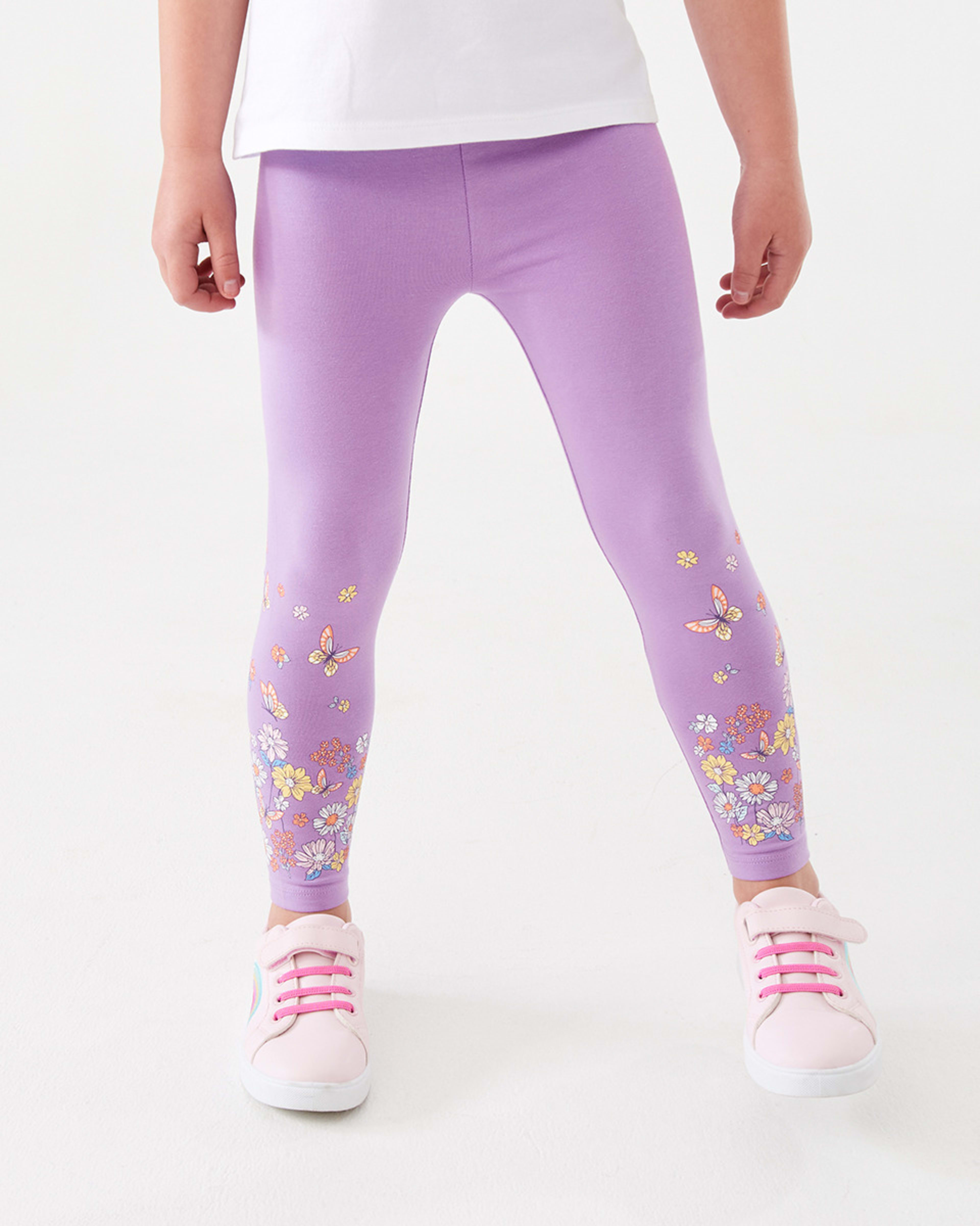 1 Printed Leggings Prpl Flwer, 1 of 7